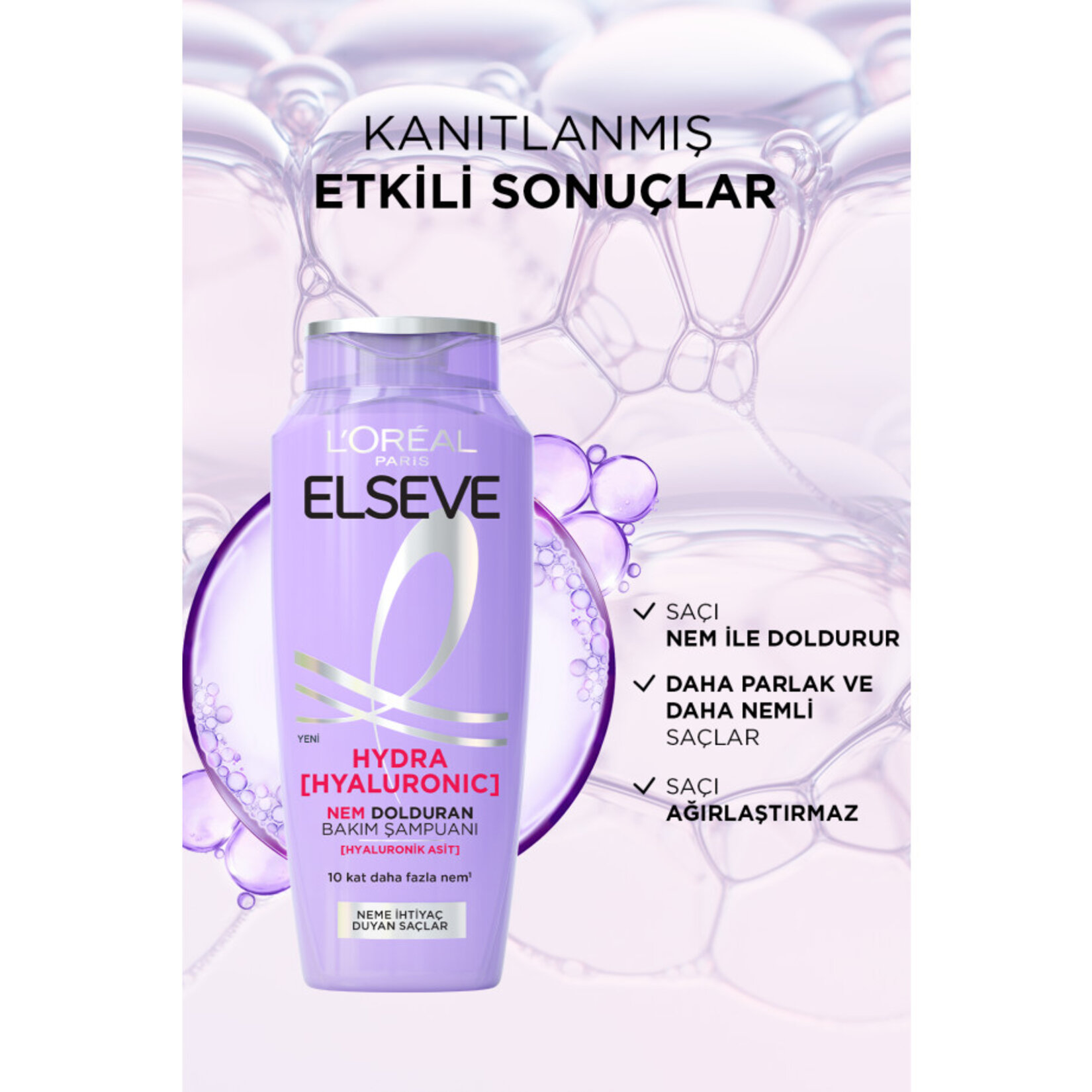 L'Oréal Paris Elseve Hydra Hyaluronic Şampuan 360 Ml - Görsel 4