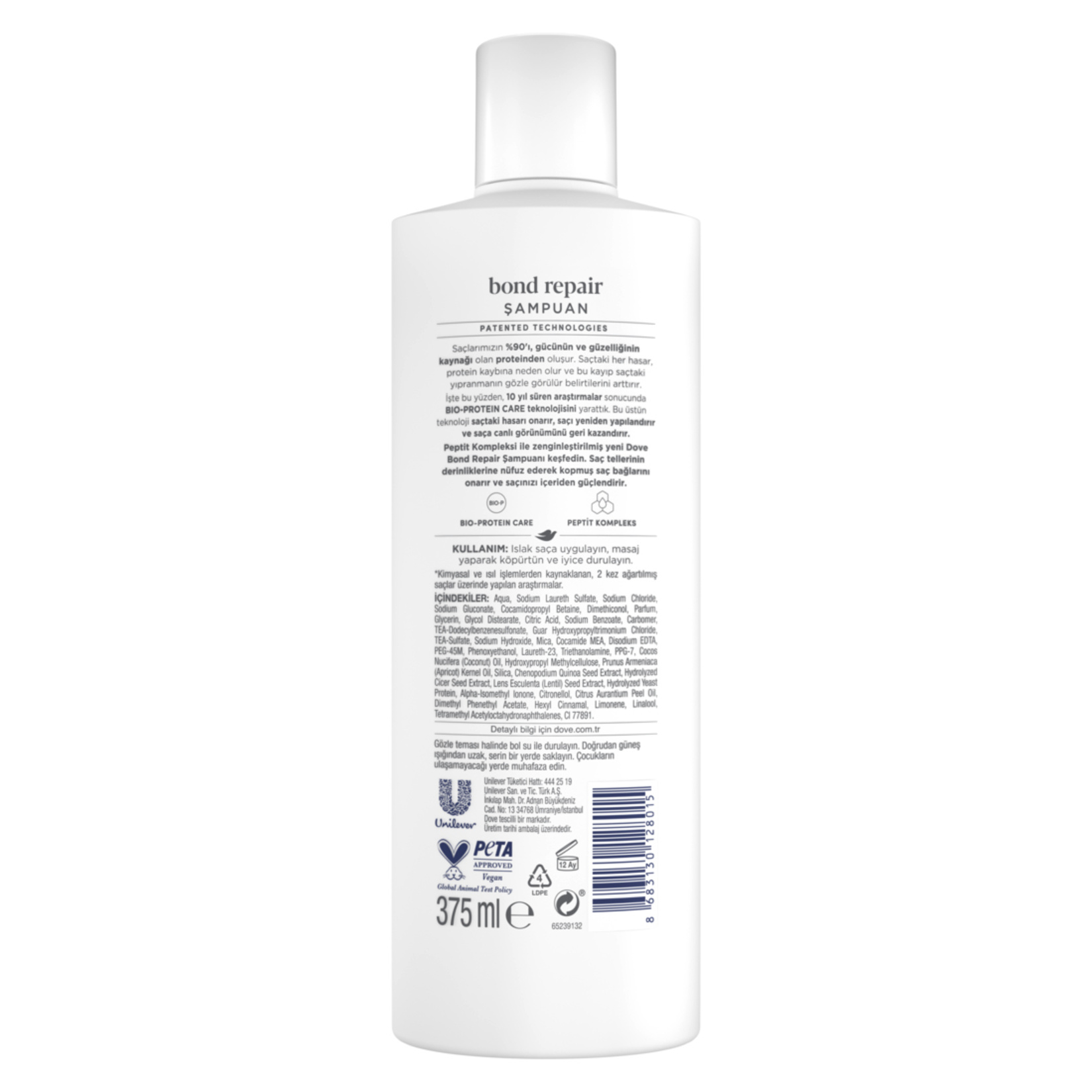 Dove Şampuan Bond Repair 375 Ml - Görsel 2