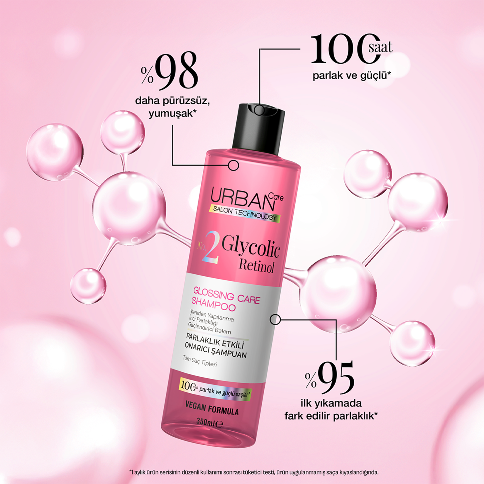 Urban Care No.2 Glycolic Retinol Saç Bakım Şampuanı 350 Ml - Görsel 4