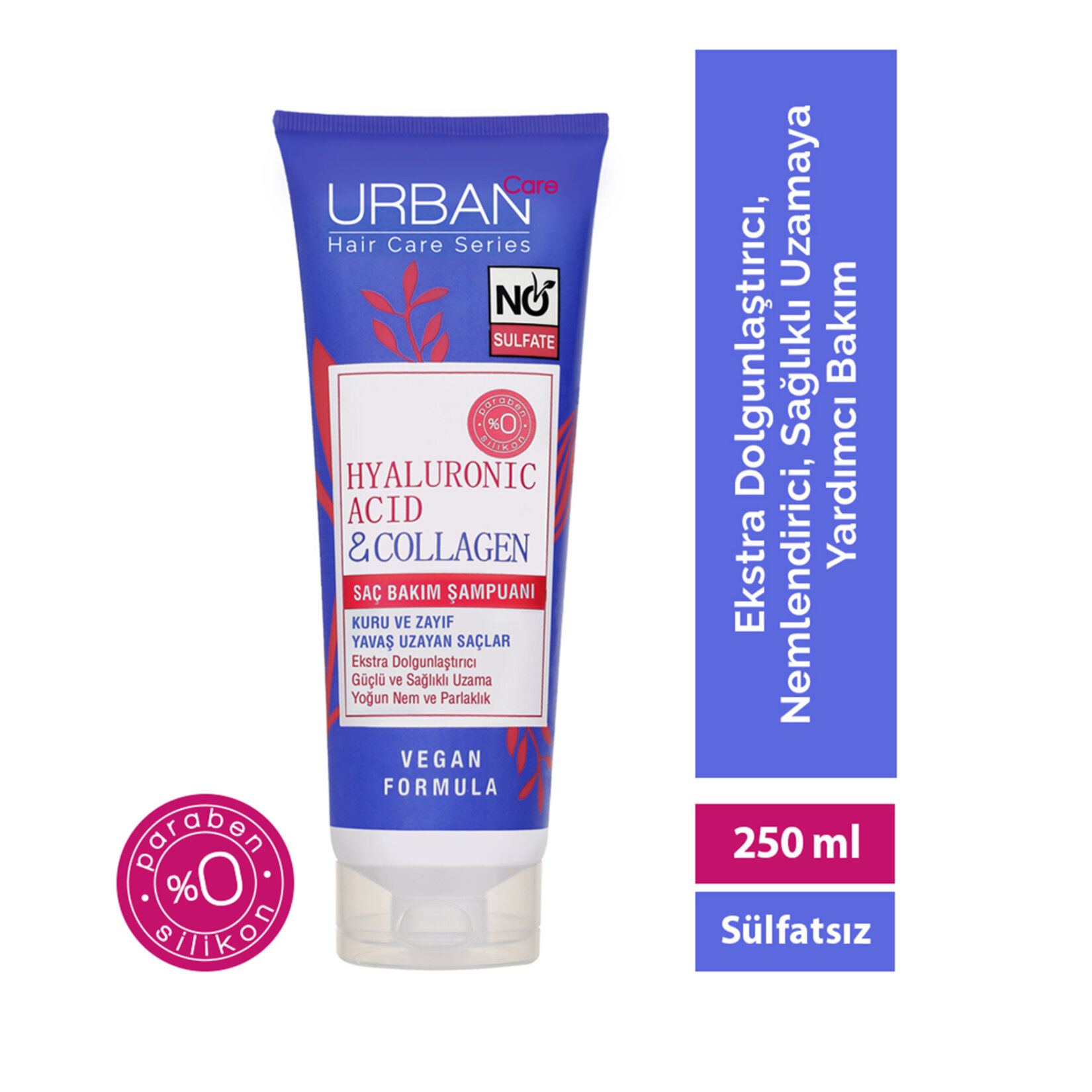 URBAN Care Hyaluronik Asit& Kolajen Sülfatsız Şampuan 250ml - Görsel 2