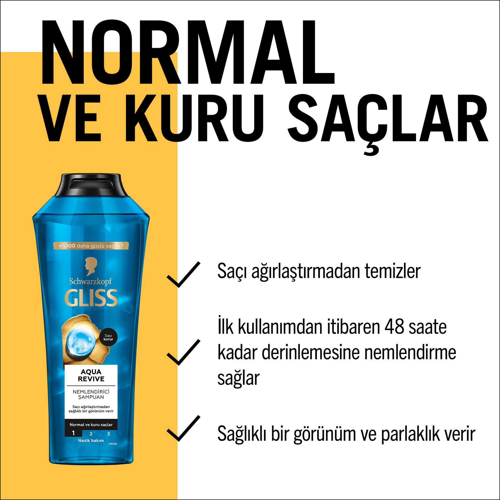 Gliss Aqua Revive Şampuan 400 Ml - Görsel 4