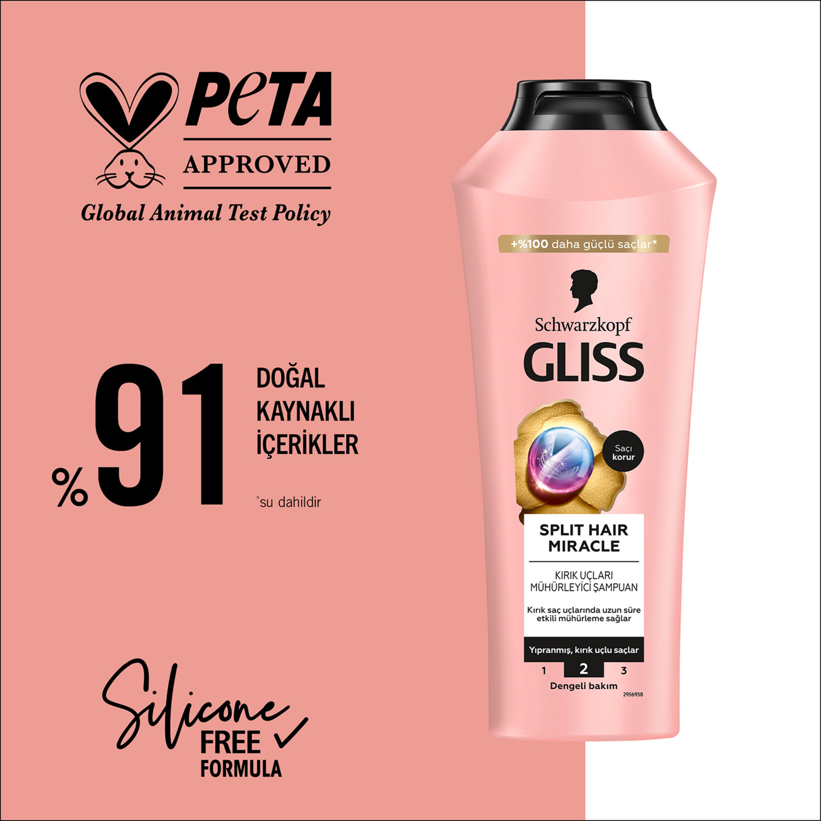 Gliss Split Hair Miracle Şampuan 400 Ml - Görsel 5