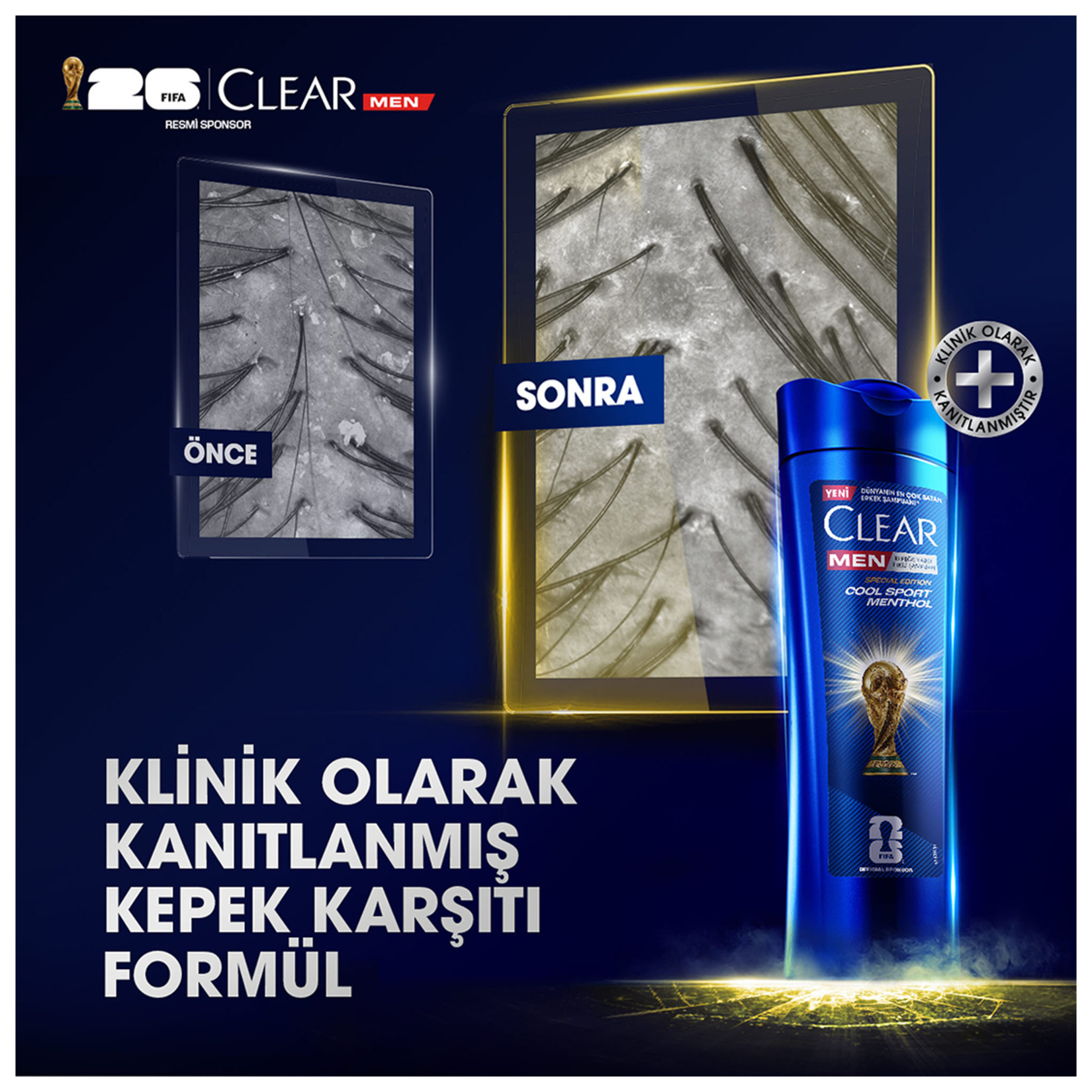 Clear Men Kepeğe Karşı Etkili Şampuan Cool Sport Menthol 600 Ml - Görsel 3