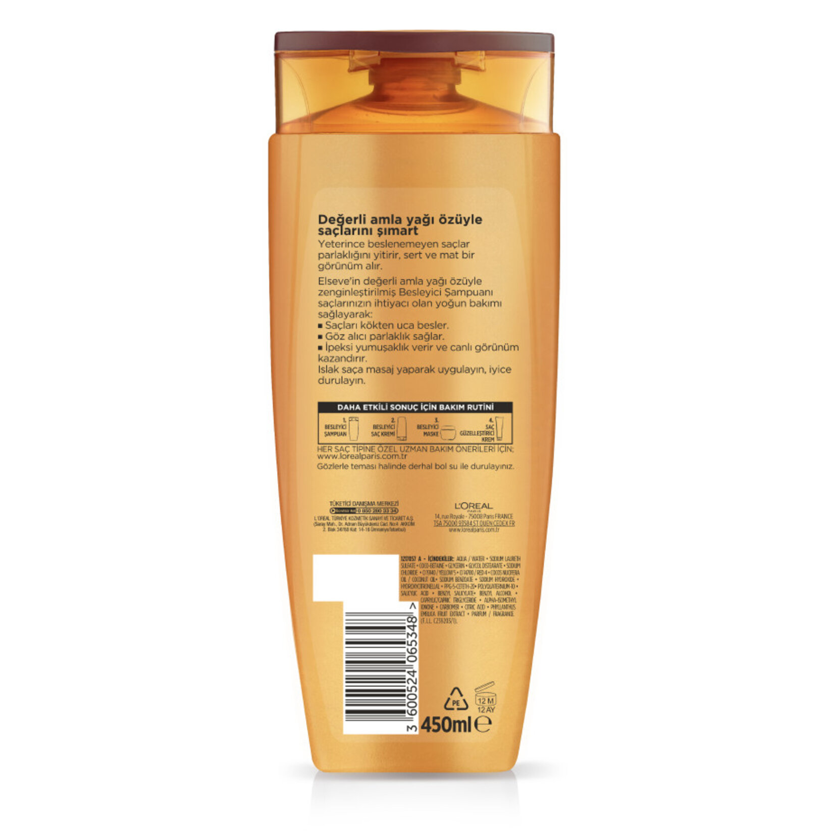L'Oréal Paris Elseve 6 Mucizevi Yağ Besleyici Bakım Şampuanı 450 ml - Görsel 3