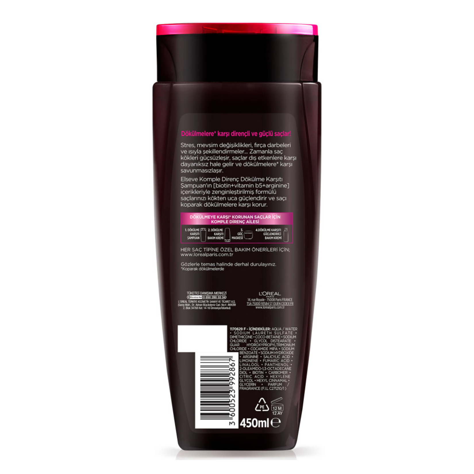 Elseve Komple Direnç Dökülme 450 Ml Tarak Hediyeli - Görsel 3