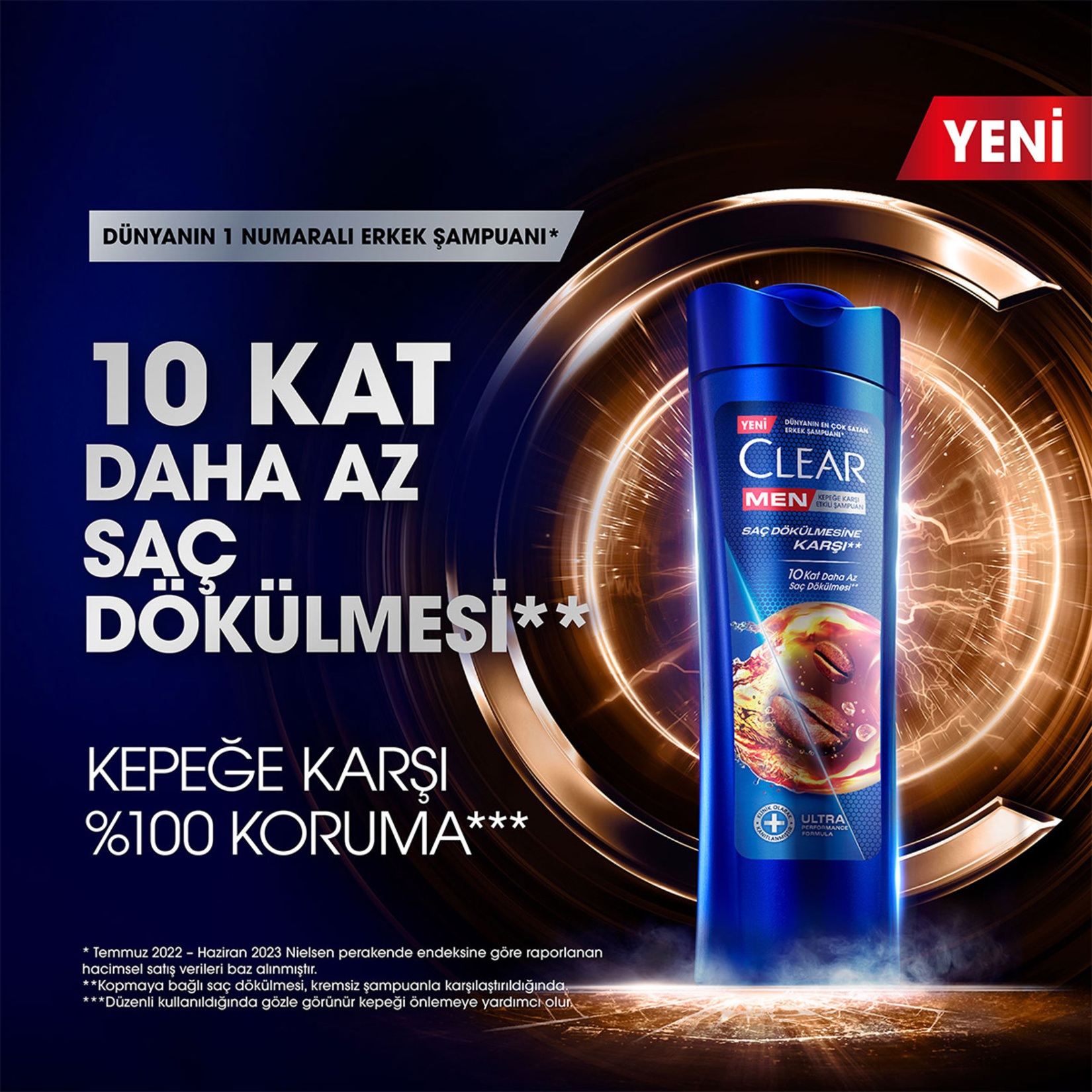 Clear Men Kepeğe Karşı Etkili Şampuan Saç Dökülmesine Karşı Kahve Çekirdeği Özü 350 ml - Görsel 2