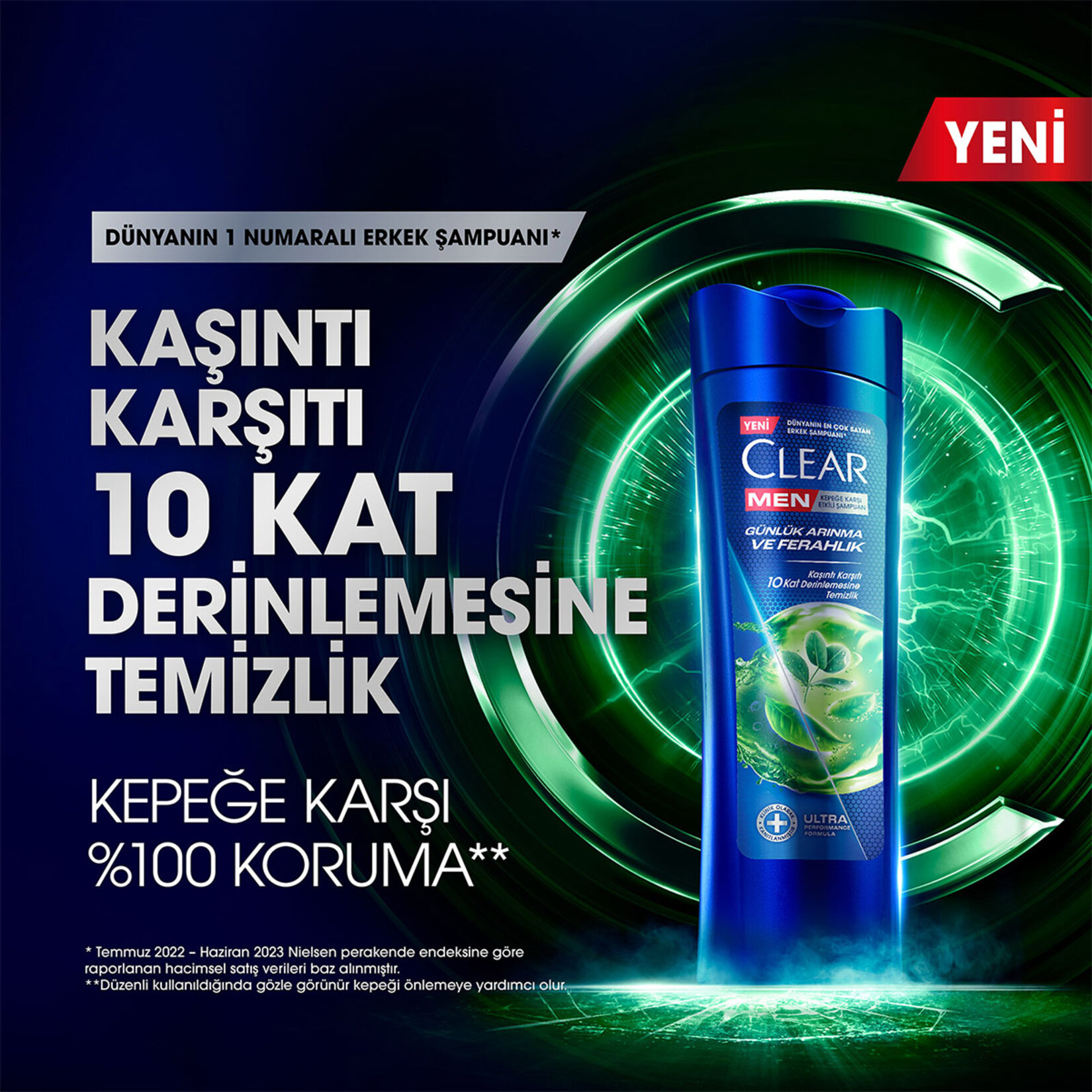 Clear Men Kepeğe Karşı Etkili Şampuan Günlük Arınma ve Ferahlık Sedir Ağacı ve Okaliptus Özleri 350 ml - Görsel 3