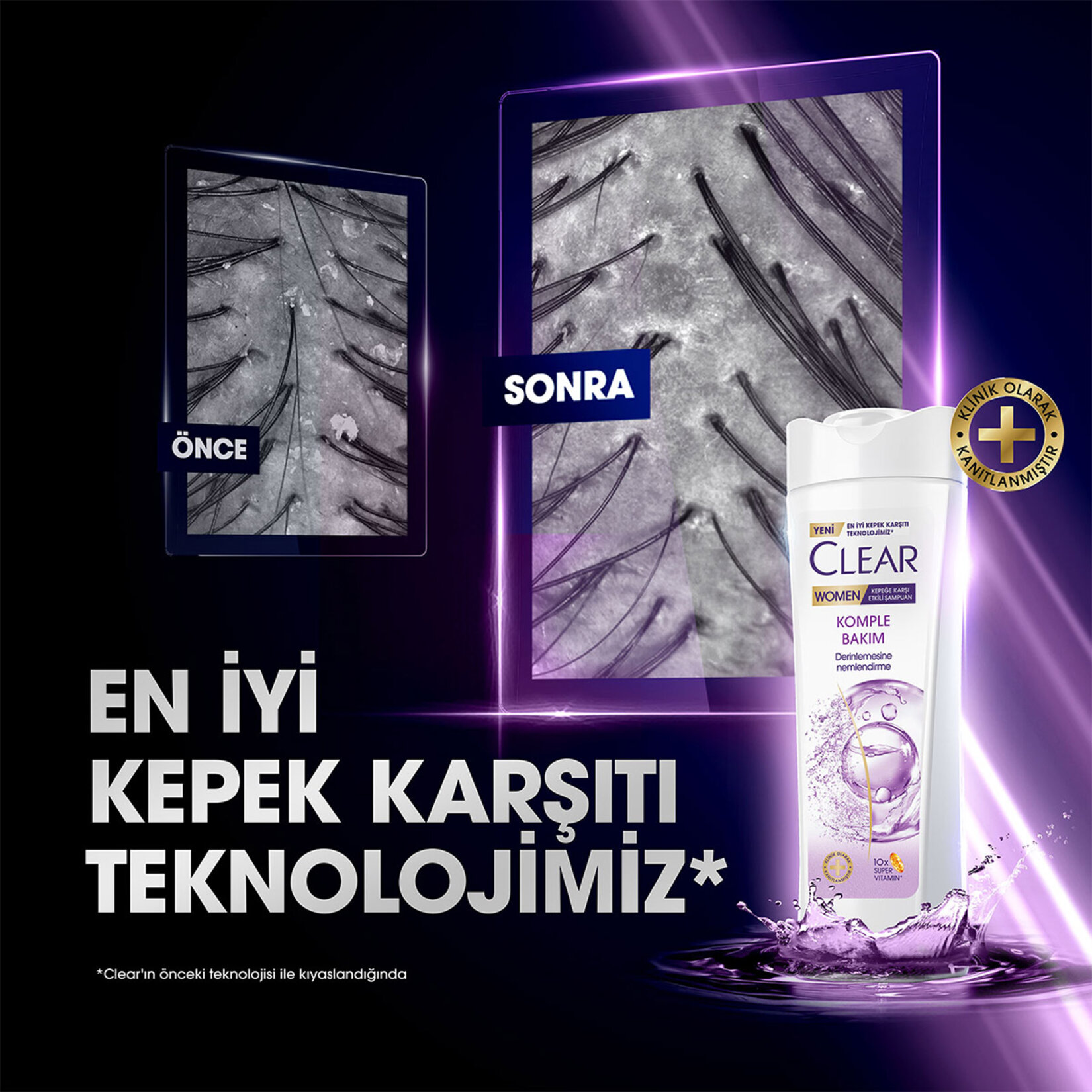 Clear Women Kepeğe Karşı Etkili Şampuan Komple Bakım Vitamin Kompleksi 350 ml - Görsel 4
