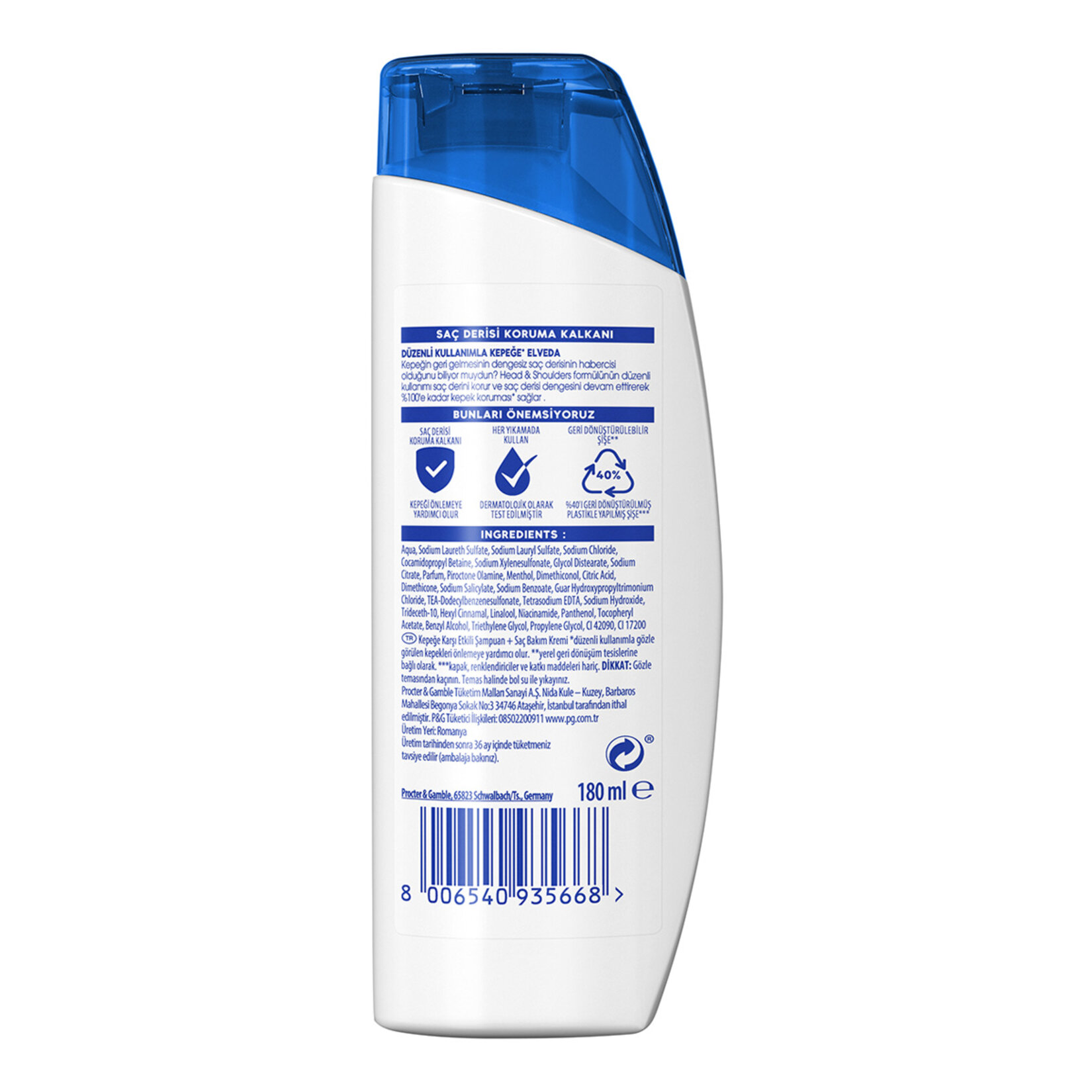 Head&Shoulders 2 si 1 Arada Kepek Karşıtı Mentol Ferahlığı Şampuan 180 Ml - Görsel 2