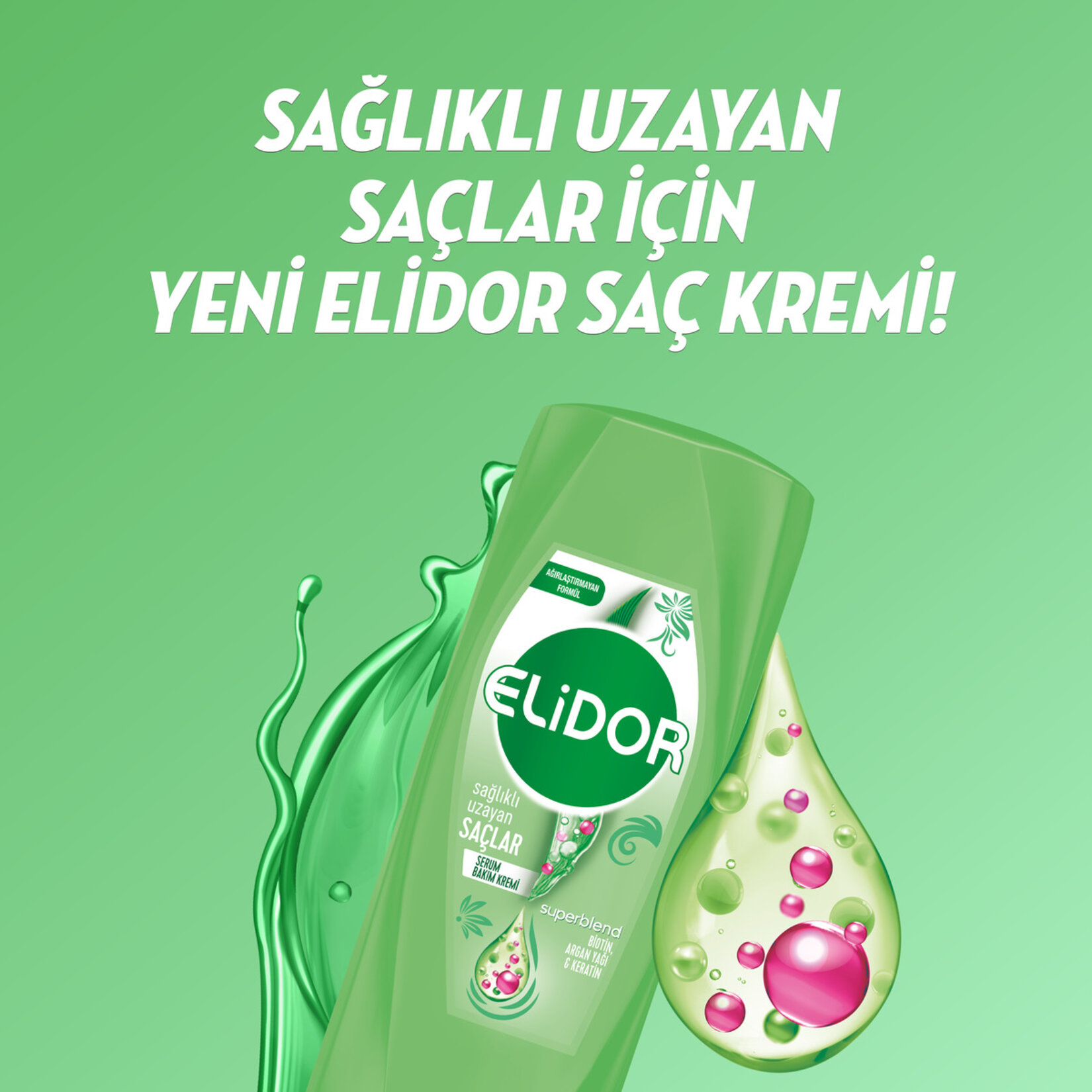Elidor Serum Bakım Kremi Sağlıklı Uzayan Saçlar 500 Ml - Görsel 3