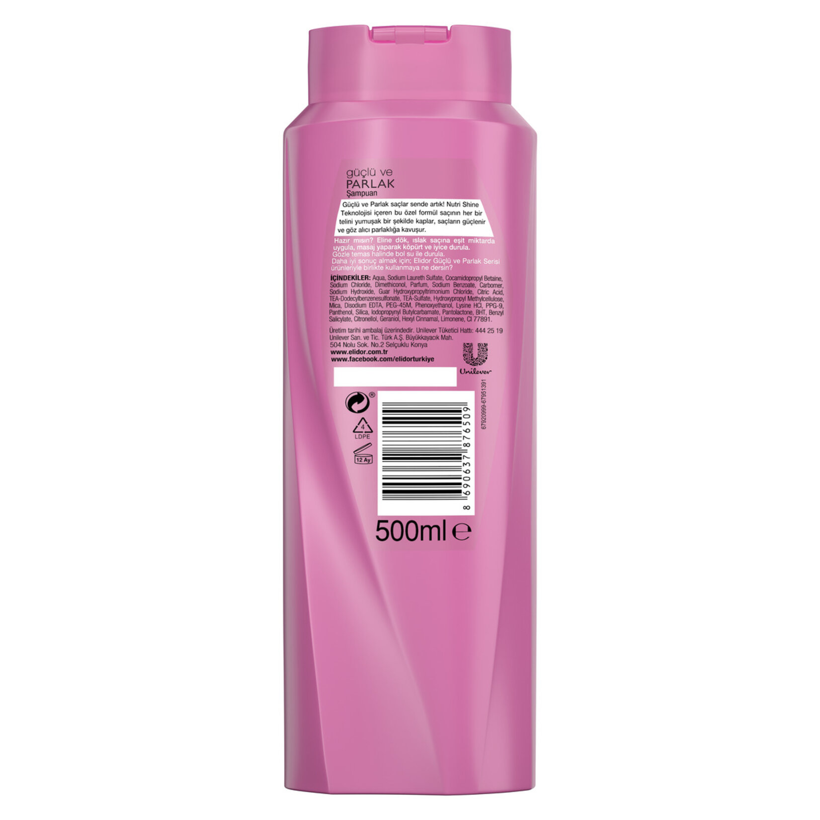 Elidor Güçlü Ve Parlak Şampuan 500 Ml - Görsel 3