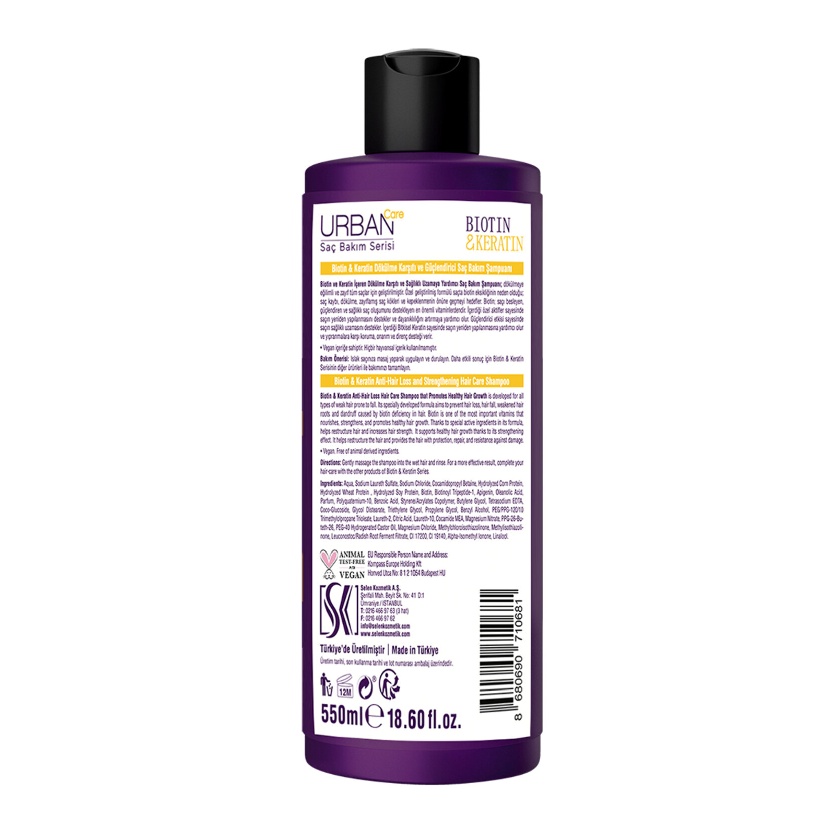 Urban Care Biotin Keratin Şampuan 550 Ml - Görsel 2