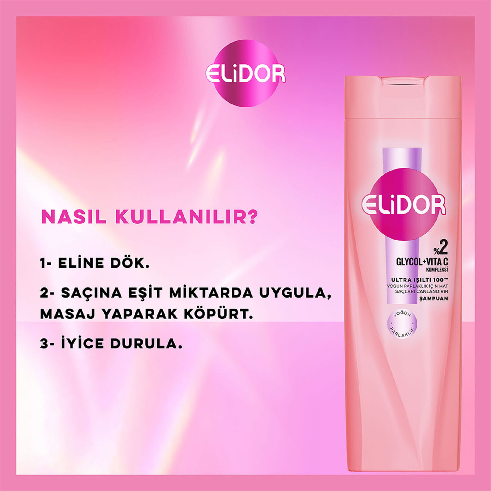 Elidor Ultra Işıltı 100 Şampuan 400 Ml - Görsel 5