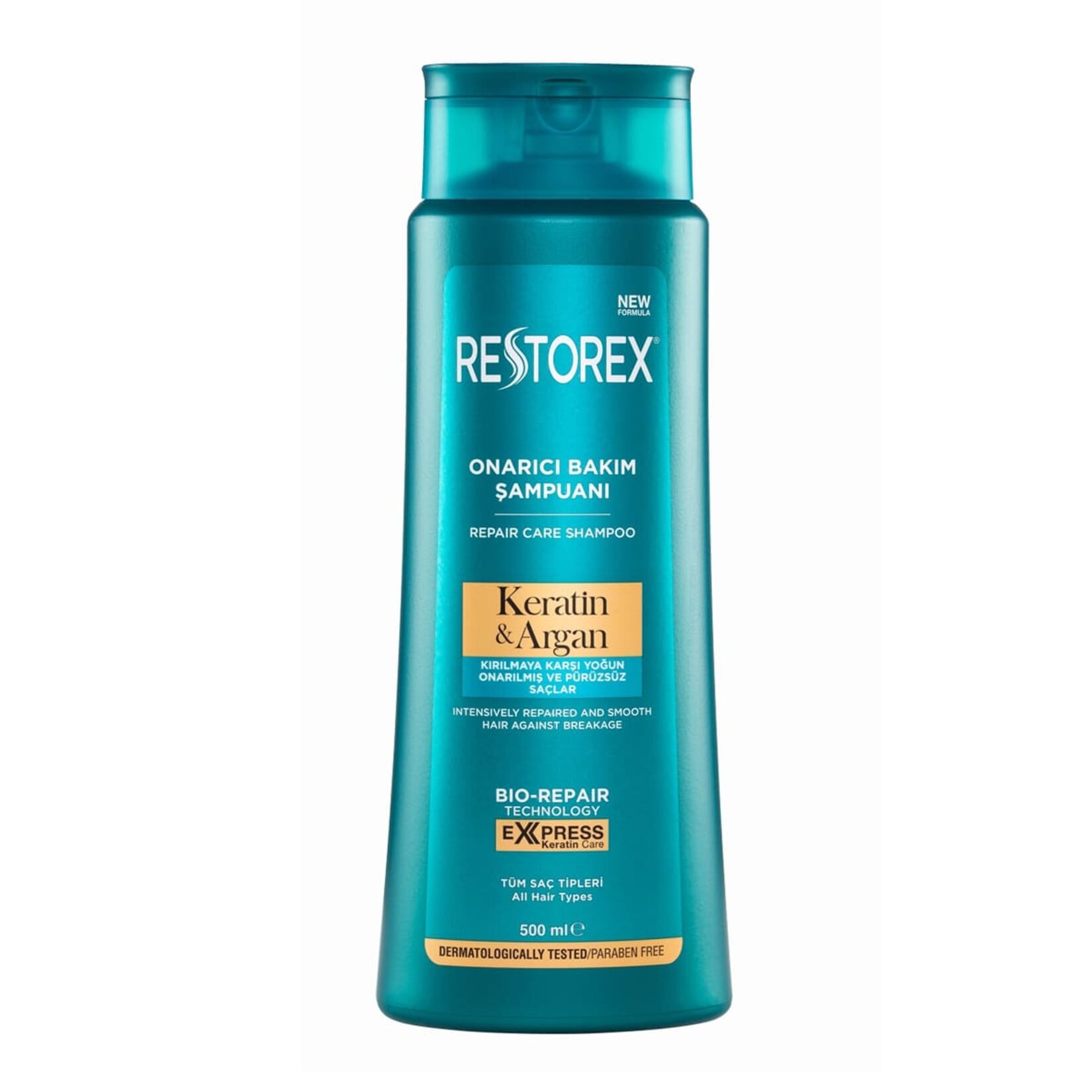 Restorex Keratin - Argan Onarıcı Bakım Şampuanı 500Ml - Görsel 1