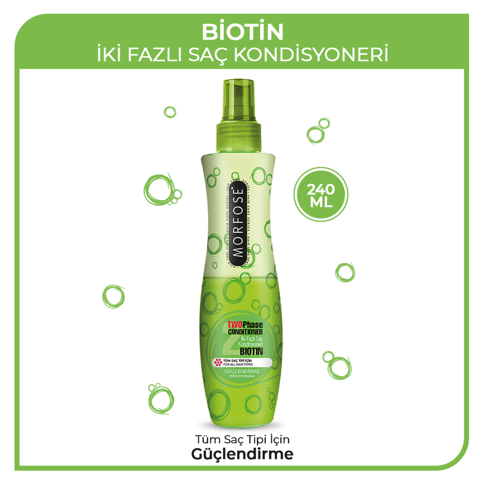 Morfose Biotin Çift Fazlı Fön Suyu 240 ml - Görsel 2