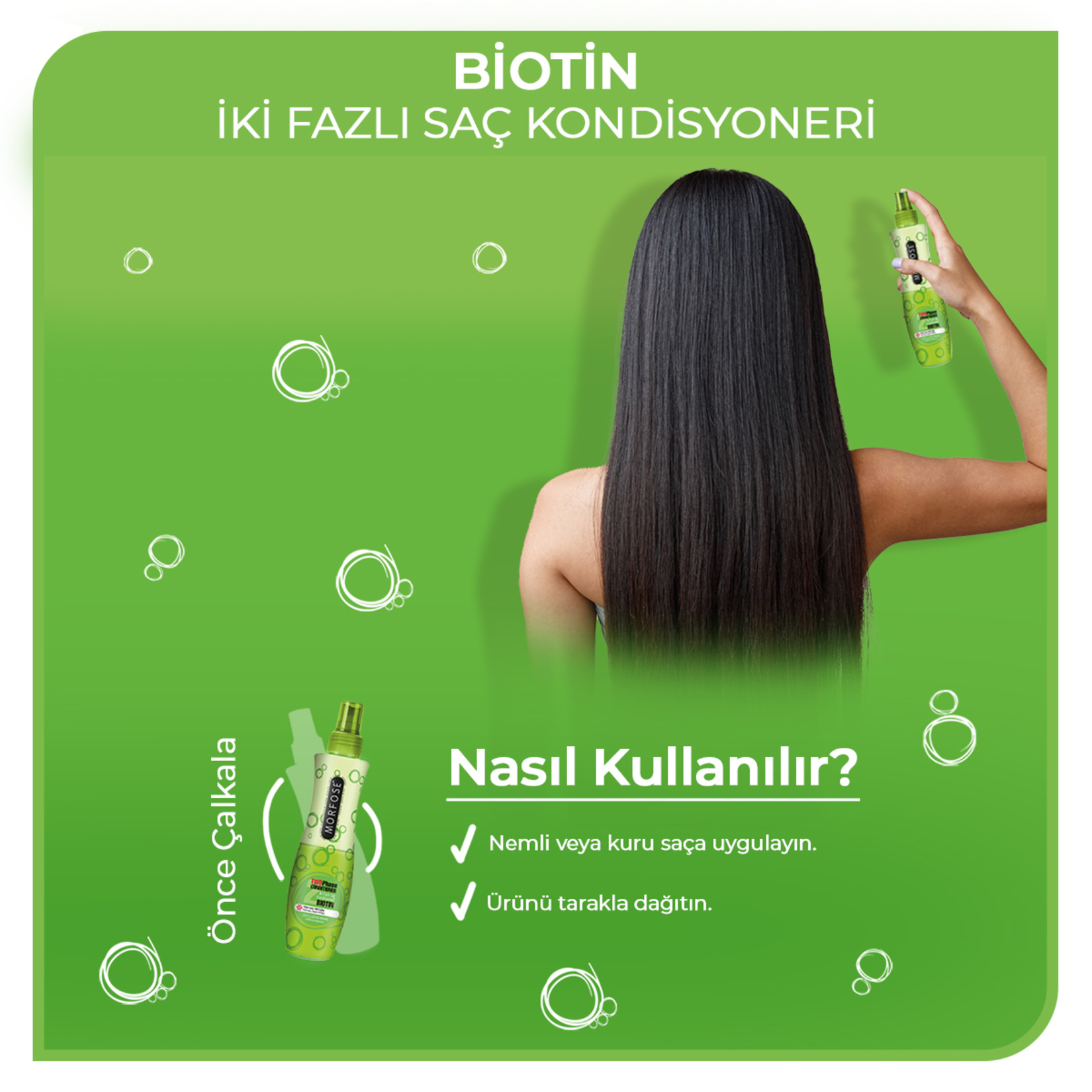 Morfose Biotin Çift Fazlı Fön Suyu 240 ml - Görsel 4