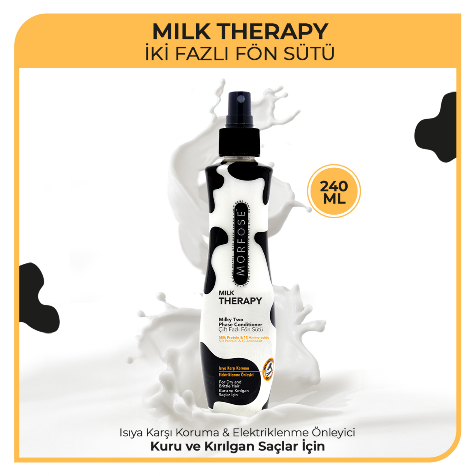 Morfose Milk Therapy Çift Fazlı Fön Sütü 240 ml - Görsel 2