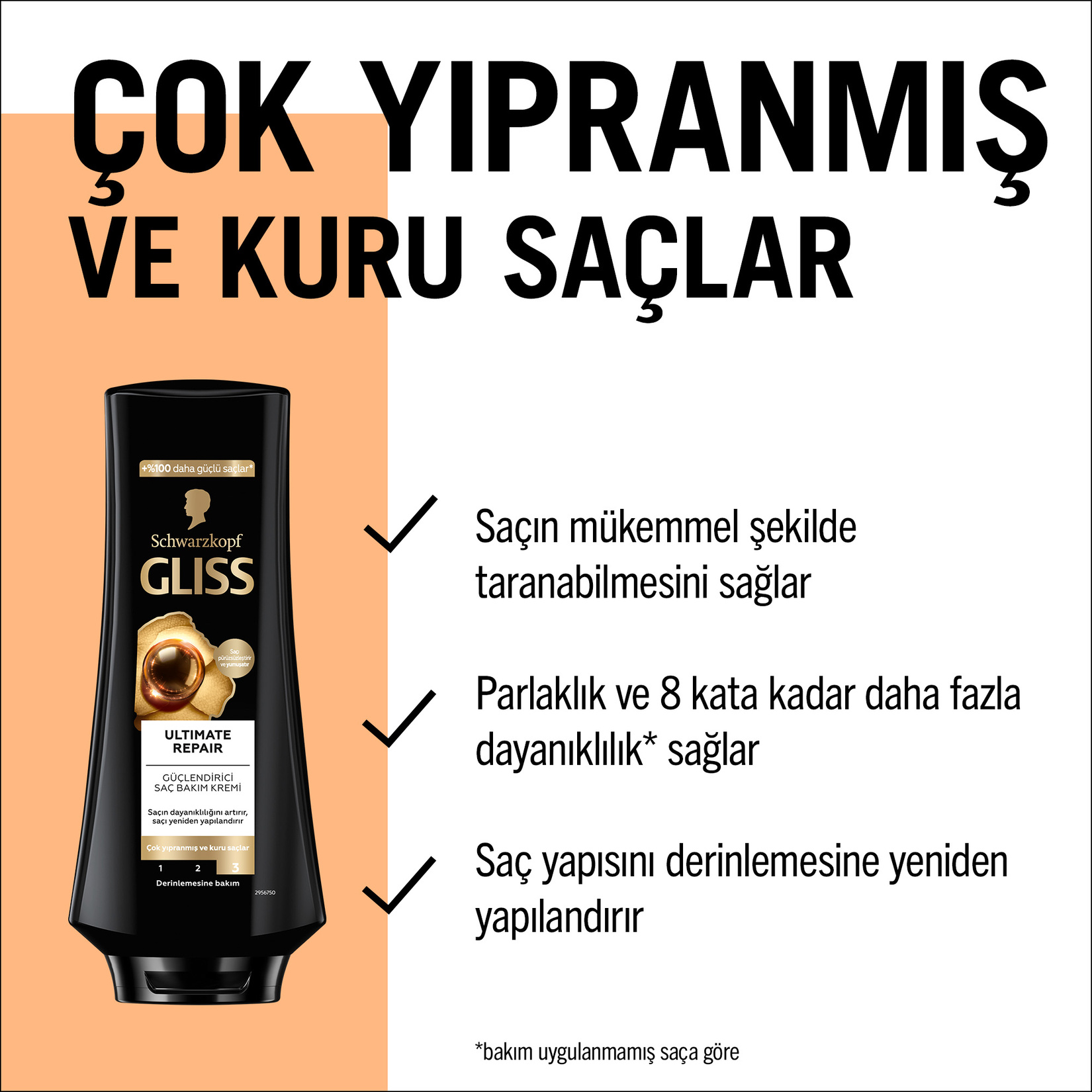 Gliss Ultımate Repair Saç Kremi 360 Ml - Görsel 4
