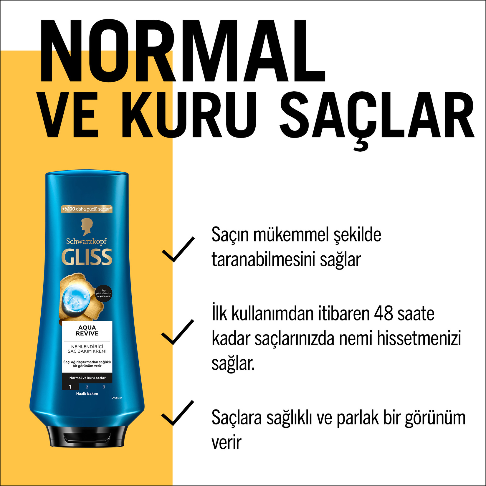 Gliss Aqua Revive Saç Kremi 360 Ml - Görsel 4