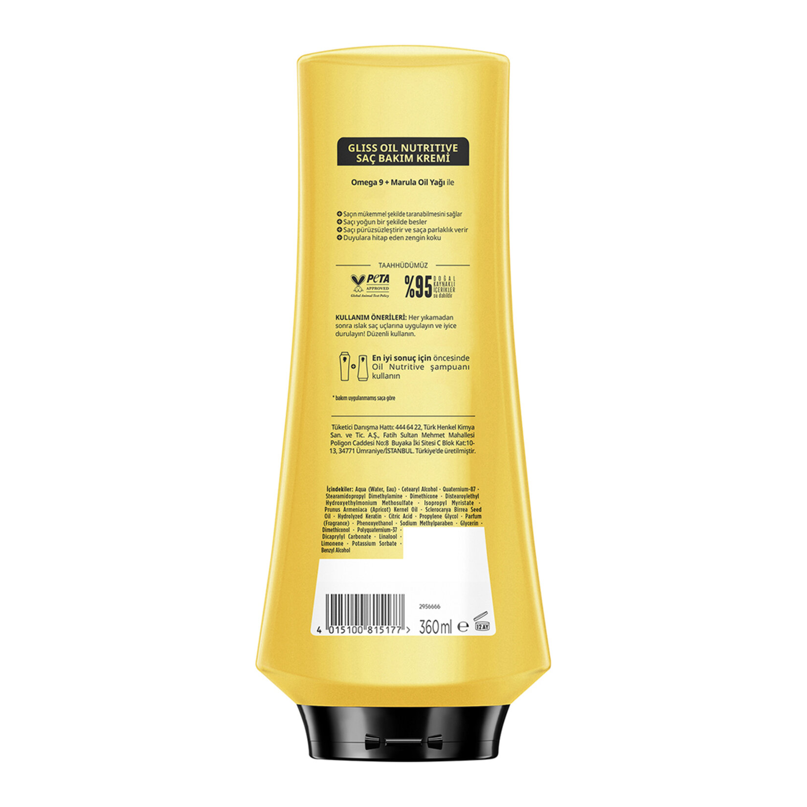 Gliss Oil Nutritive Saç Kremi 360 Ml - Görsel 2