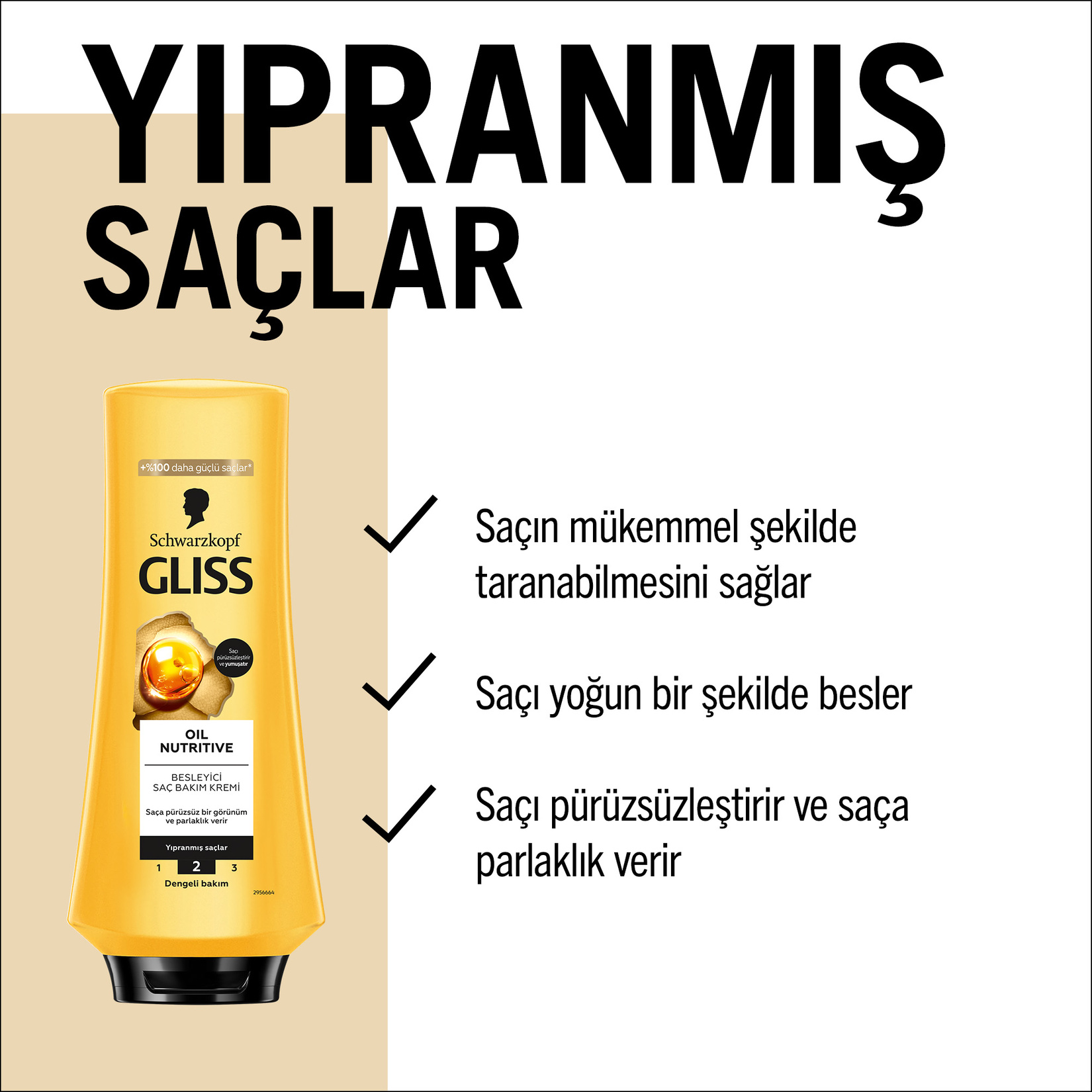 Gliss Oil Nutritive Saç Kremi 360 Ml - Görsel 4
