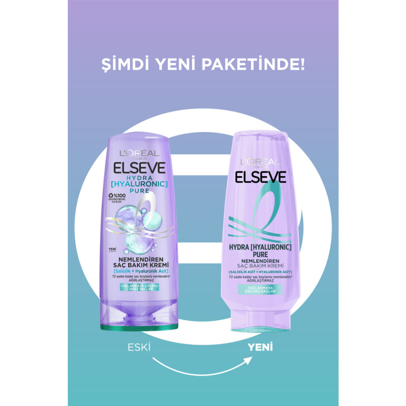 L'Oréal Paris Elseve Hydra [Hyaluronic] Pure Salisilik Asit içeren Yağlanma Karşıtı Nemlendirici Saç Kremi 250 Ml - Görsel 6