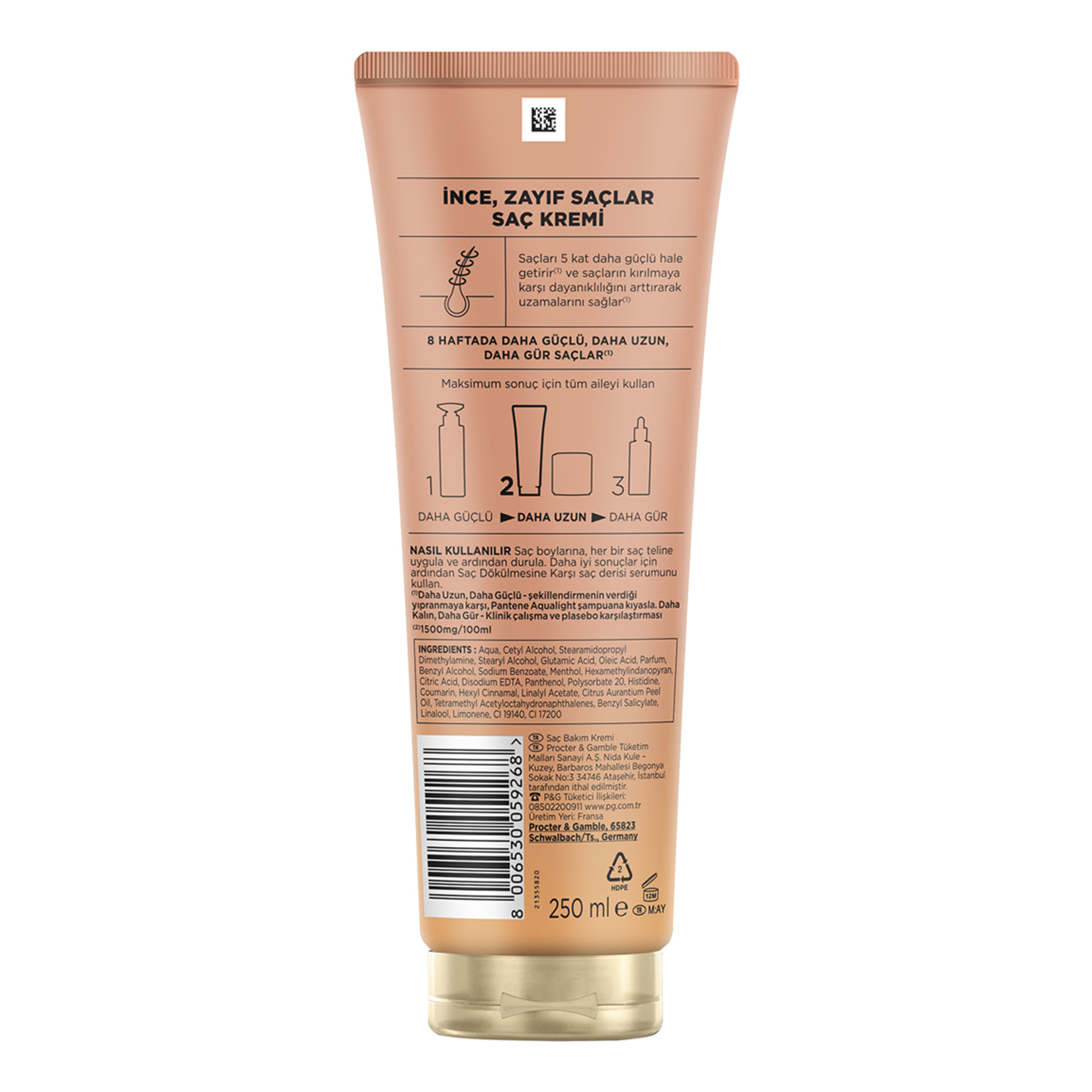 Pantene Grow Abundant Dökülme Karşıtı Saç Kremi 250 Ml - Görsel 2