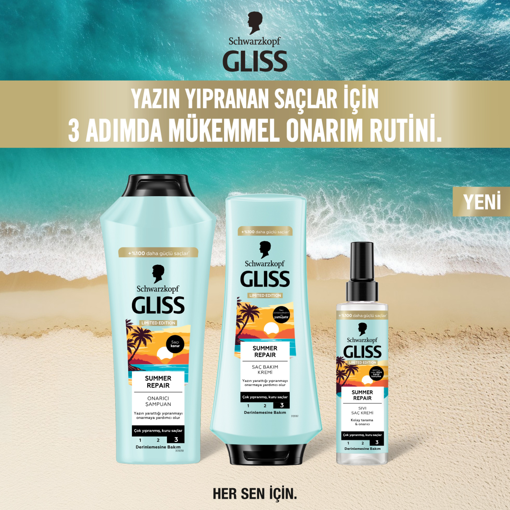Gliss Summer Repair Saç Kremi 360 Ml - Görsel 3