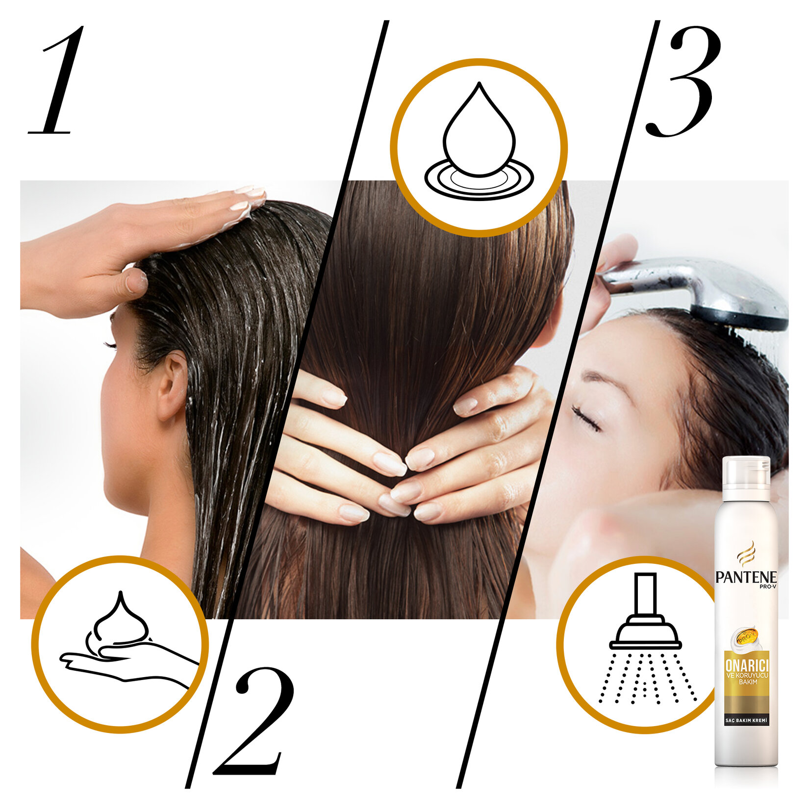 Pantene Köpük Saç Bakım Kremi Onarıcı ve Koruyucu Bakım 50 ml - Görsel 5