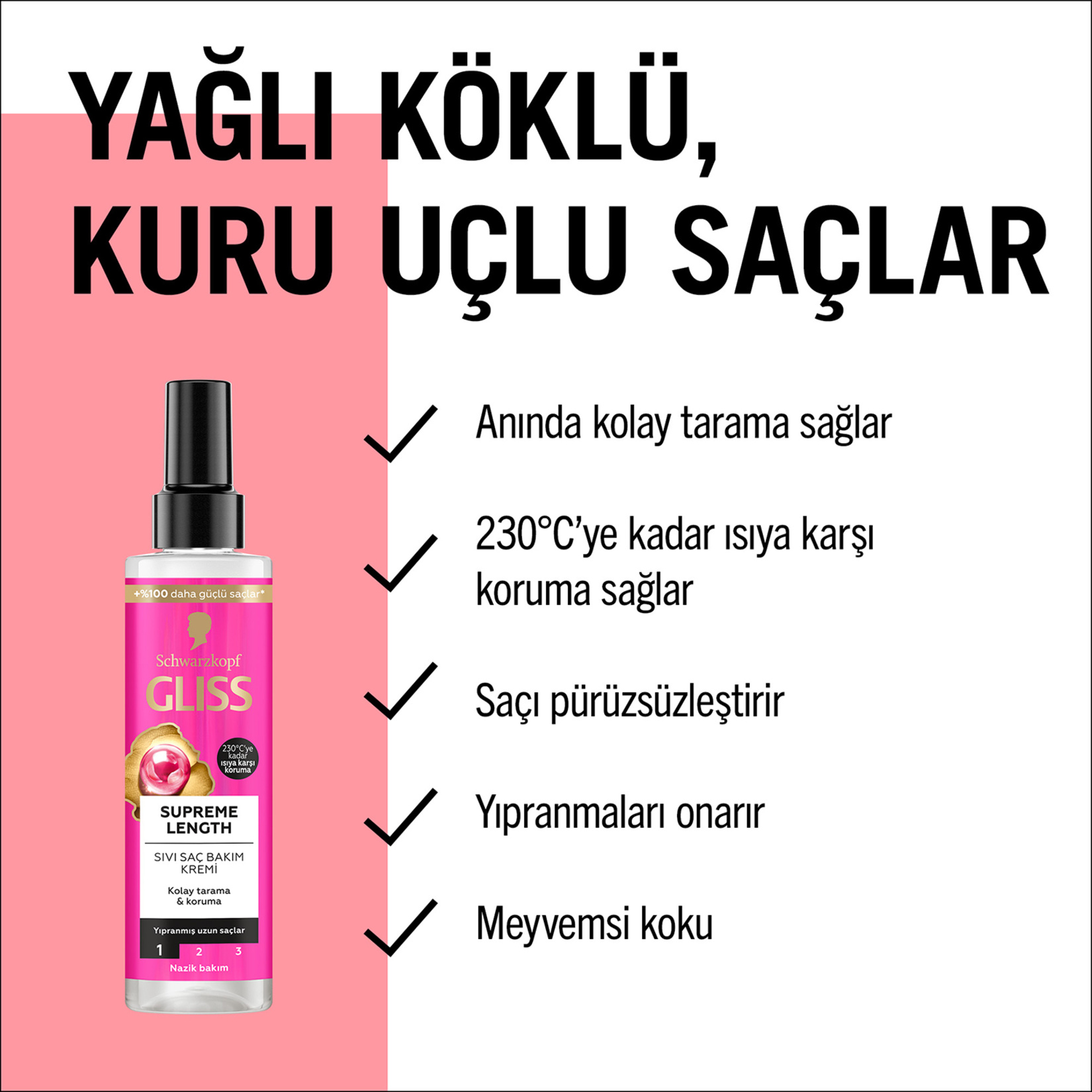 Gliss Supreme Length Sıvı Saç Bakım Kremi - Biotin Kompleksi ve Şakayık Çiçeği Özü ile 200 Ml - Görsel 4