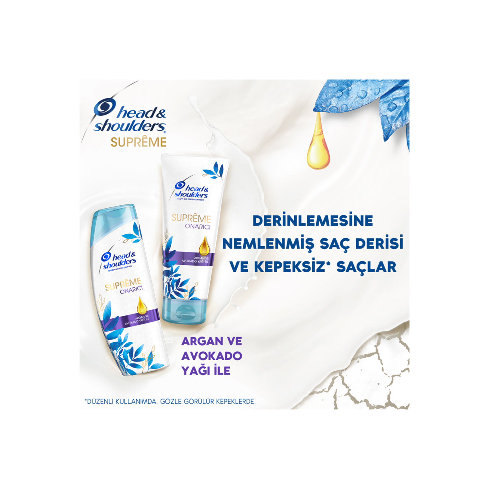 Head & Shoulders Supreme Onarıcı Argan ve Avokado Yağı Saç Kremi 220 ml - Görsel 5