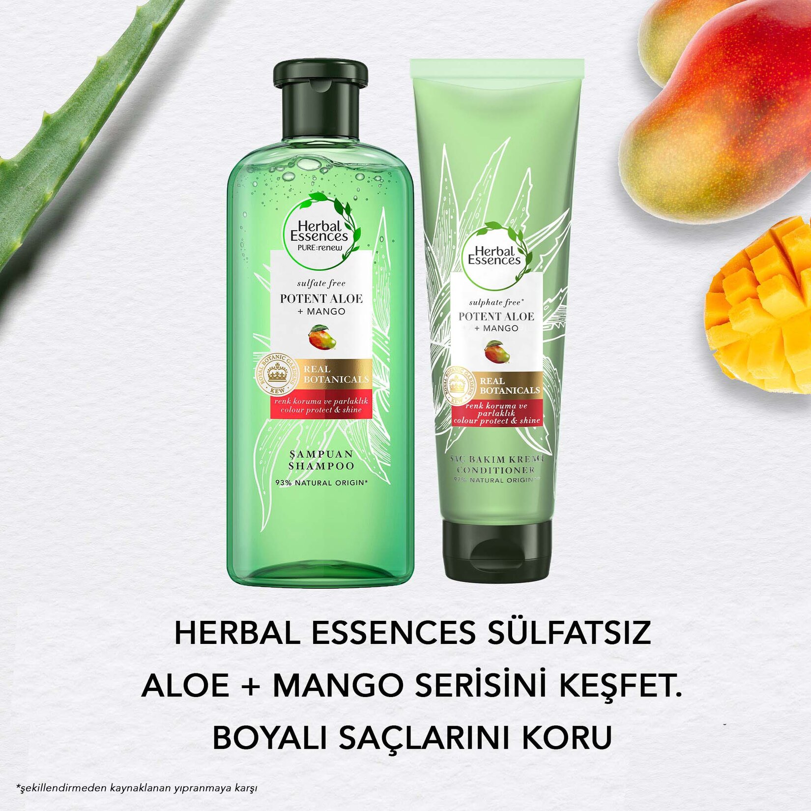 Herbal Essences Sülfatsız Renk Koruma ve Nem Aloe + Mango Saç Bakım Kremin 275 ml - Görsel 5