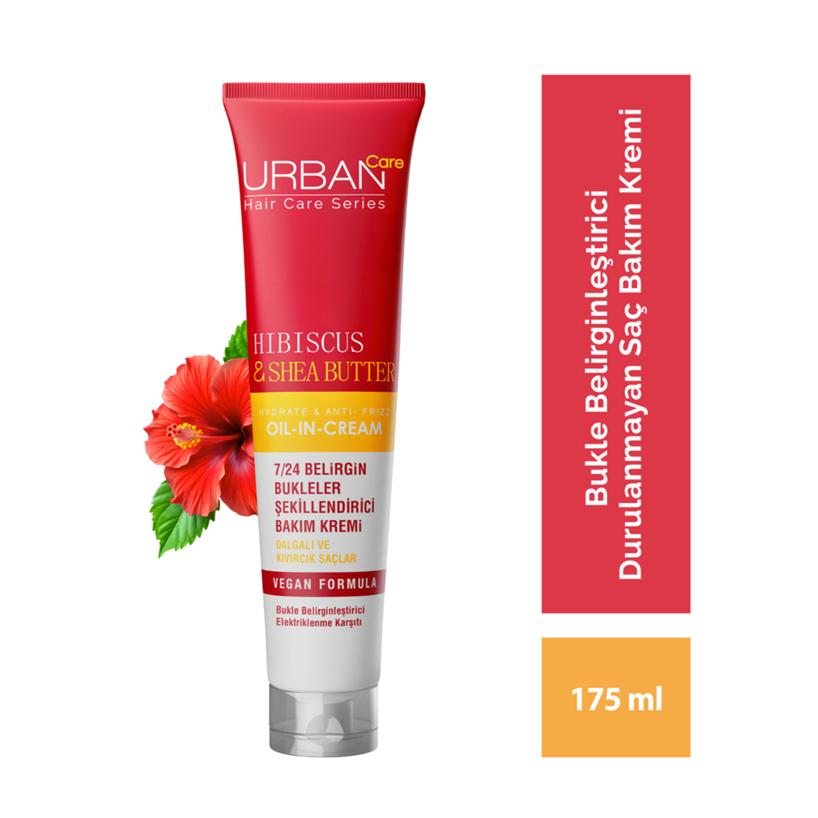 URBAN Care Curl Hibiscus 7/24 Durulanmayan Bakım Kremi175ml - Görsel 2