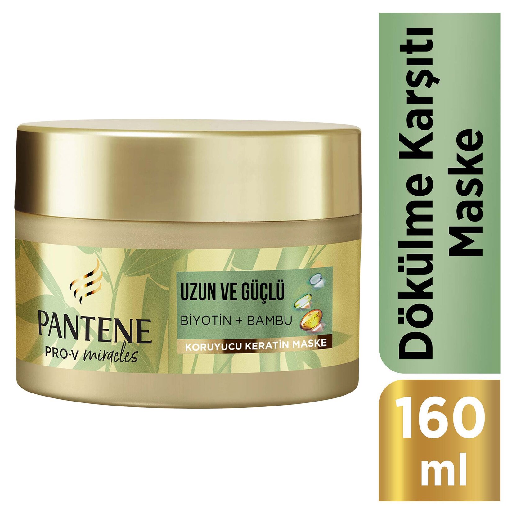 Pantene Koruyucu Keratin Saç Maskesi Uzun ve Güçlü Biyotin + Bambu 160 ml - Görsel 2