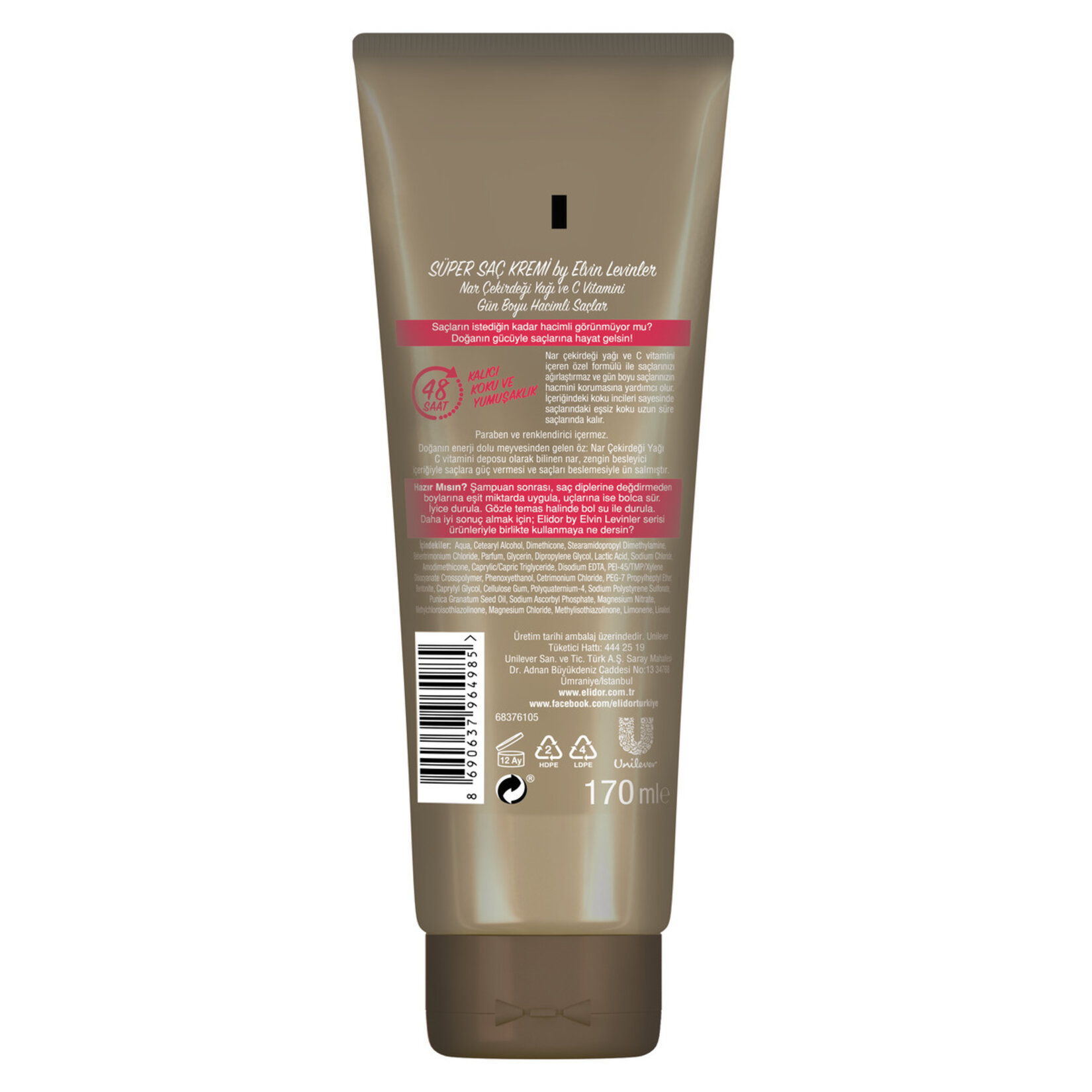 Elidor Gün Boyu Hacimli Saçlar Süper Saç Kremi 170 Ml - Görsel 3