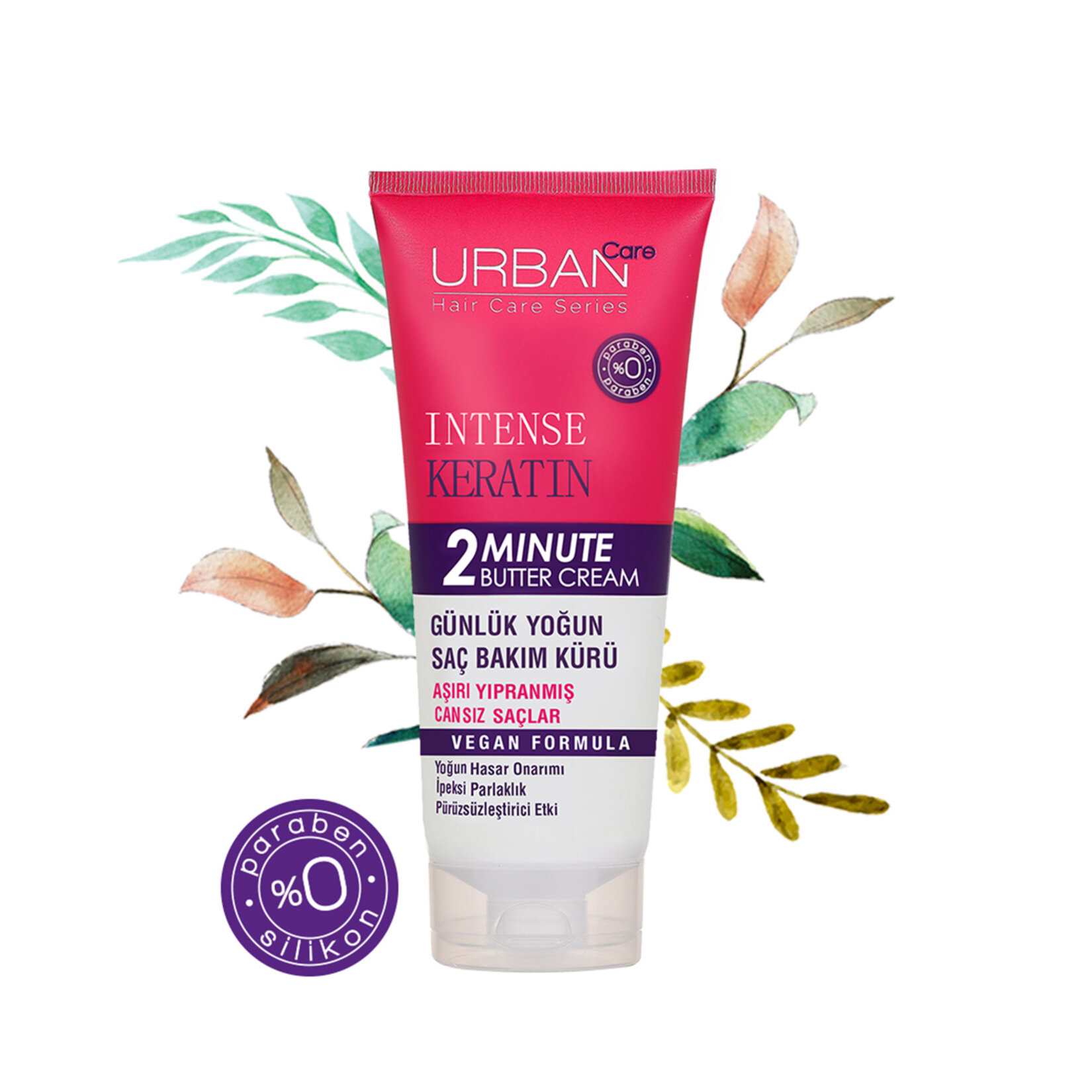 URBAN Care Intense&Keratin 2Minute Butter Cream Maske 200ml - Görsel 3
