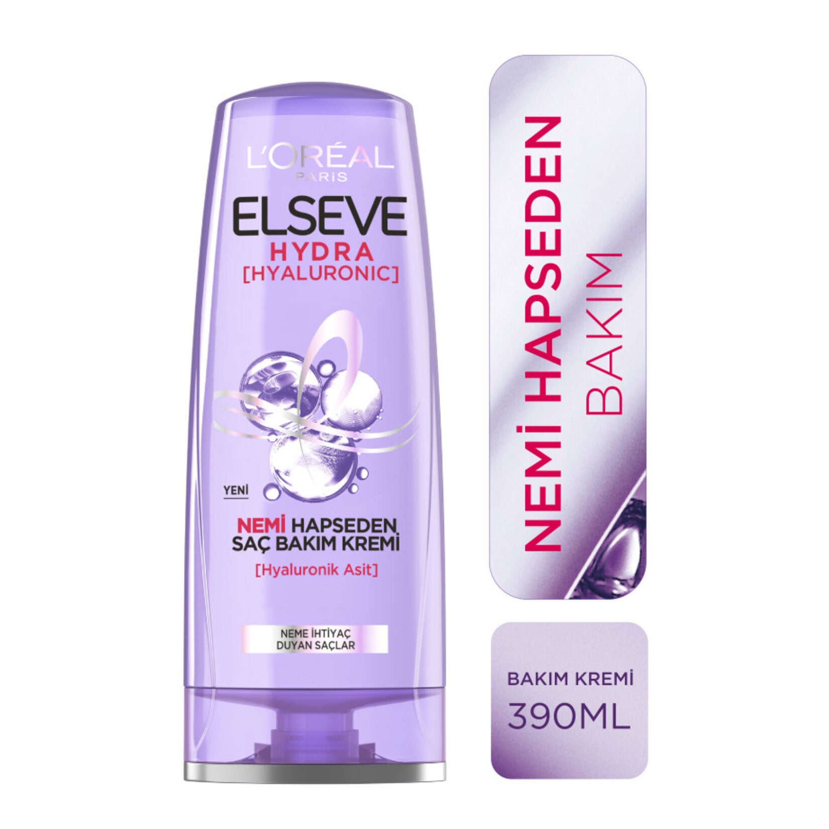 L'Oréal Paris Elseve Hydra [Hyaluronic] Nemi Hapseden Saç Bakım Kremi 390 Ml - Görsel 2