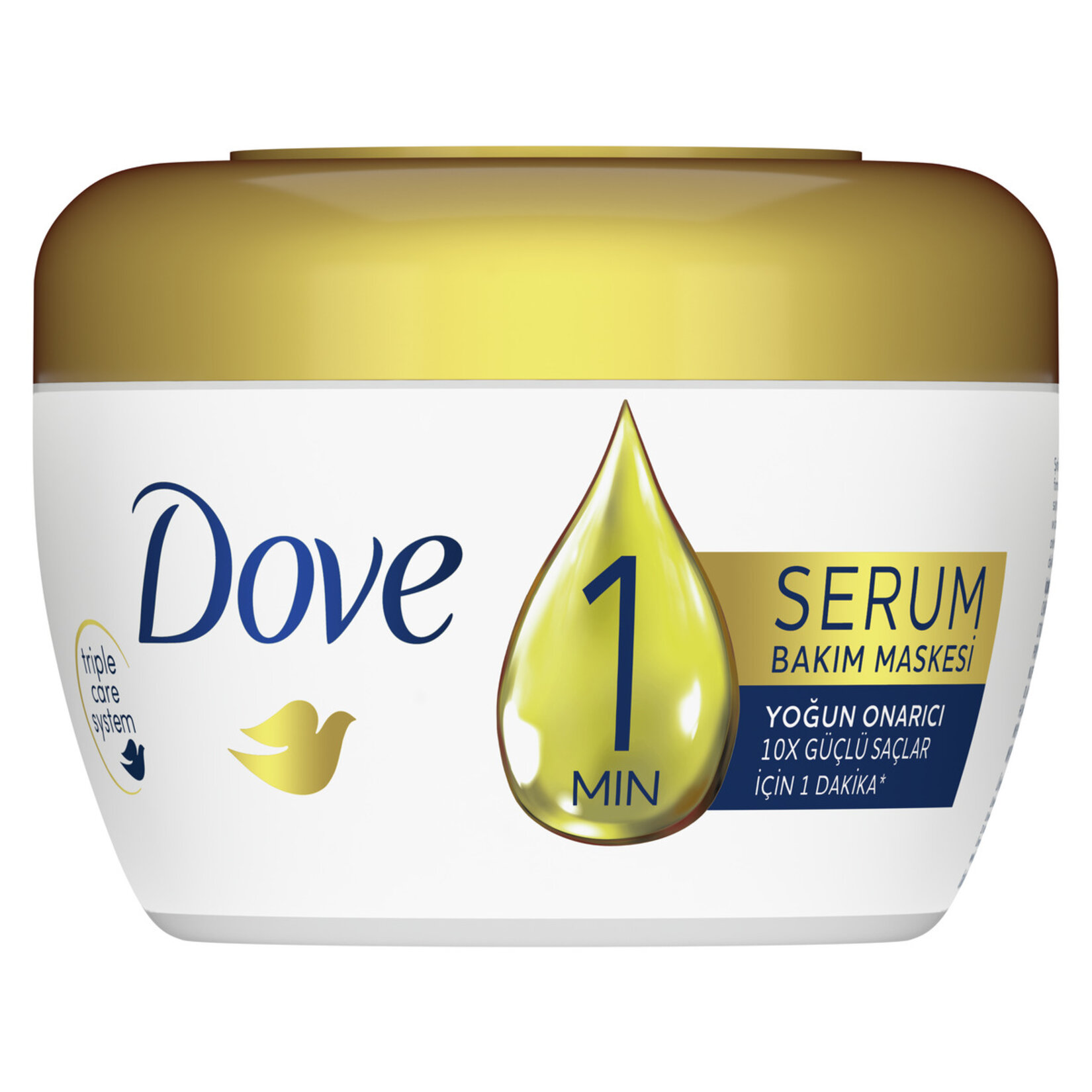 Dove 1 Minute Serum Saç Bakım Maskesi Yoğun Onarıcı 160 Ml - Görsel 1
