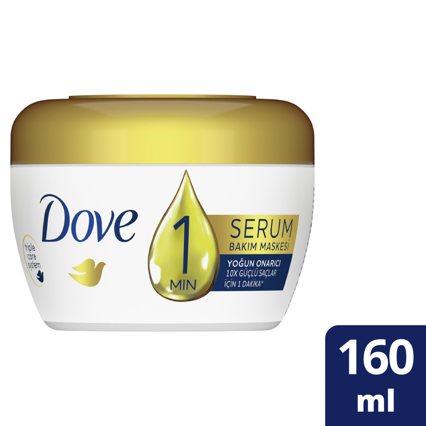 Dove 1 Minute Serum Saç Bakım Maskesi Yoğun Onarıcı 160 Ml - Görsel 2