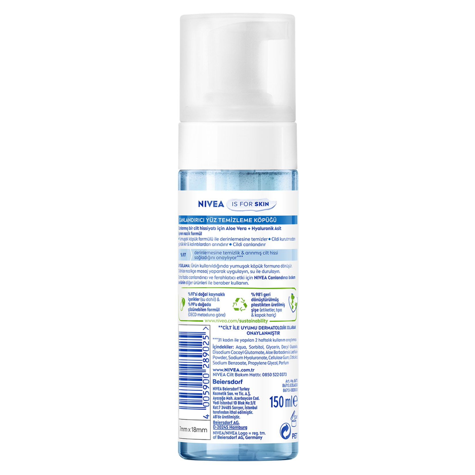 NIVEA Canlandırıcı Yüz Temizleme Köpüğü 150 Ml - Görsel 2