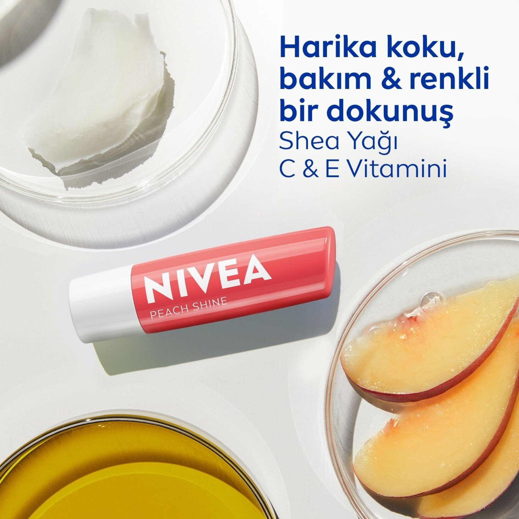 NIVEA Şeftali Nemlendirici Dudak Bakım Kremi ve Parlatıcısı 4.8 G - Görsel 4