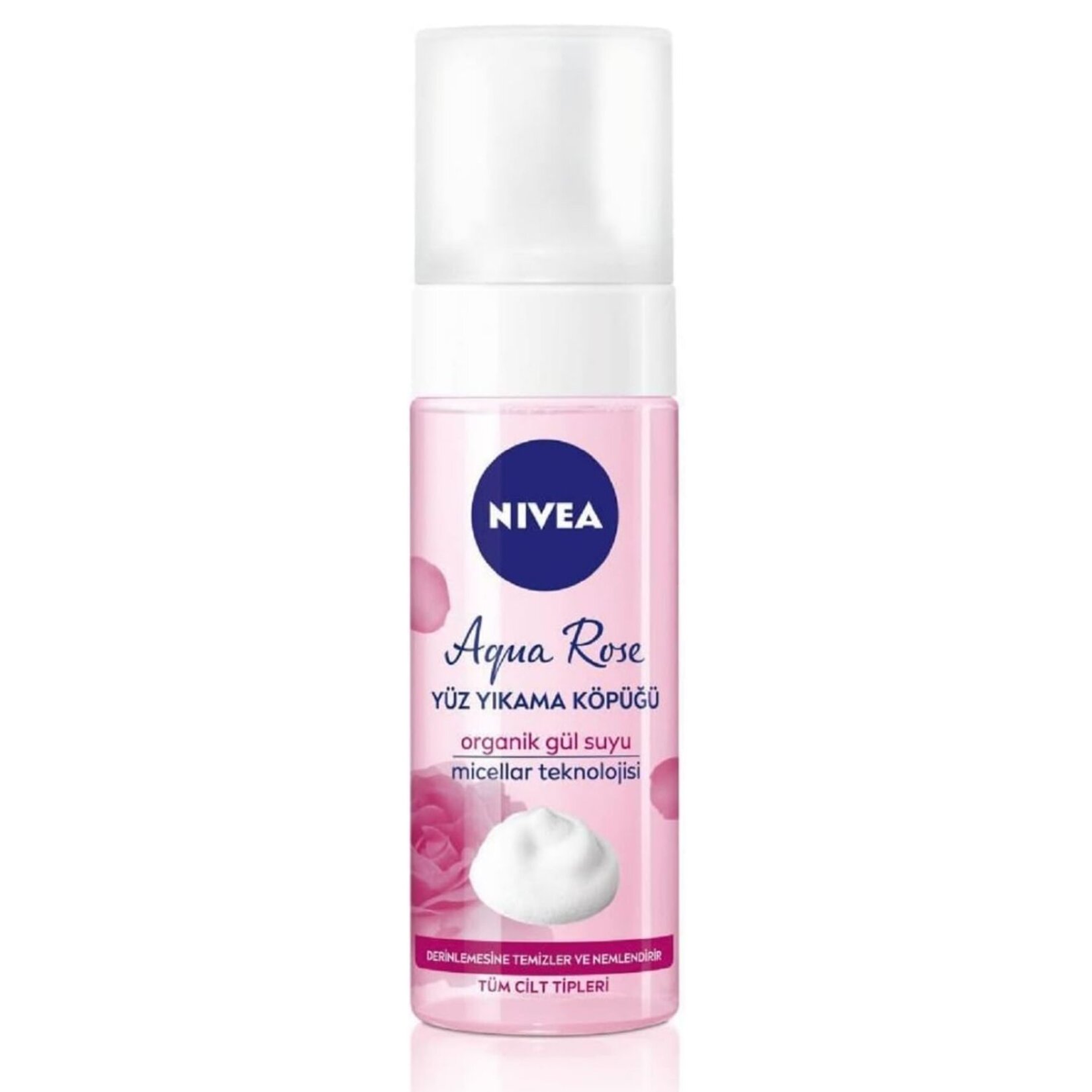 NIVEA Aqua Rose Organik Gül Suyu İçeren Yüz Yıkama Köpüğü 150 Ml - Görsel 1