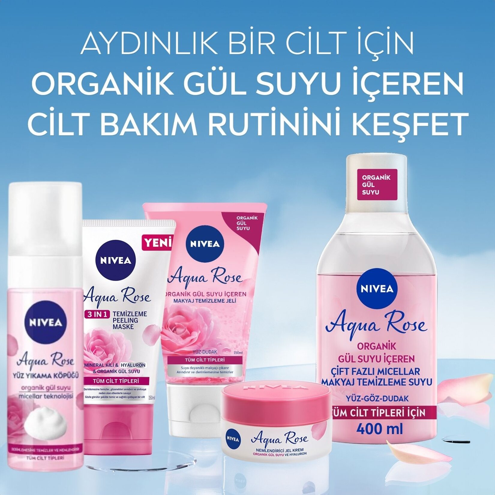NIVEA Aqua Rose Organik Gül Suyu İçeren Yüz Yıkama Köpüğü 150 Ml - Görsel 4