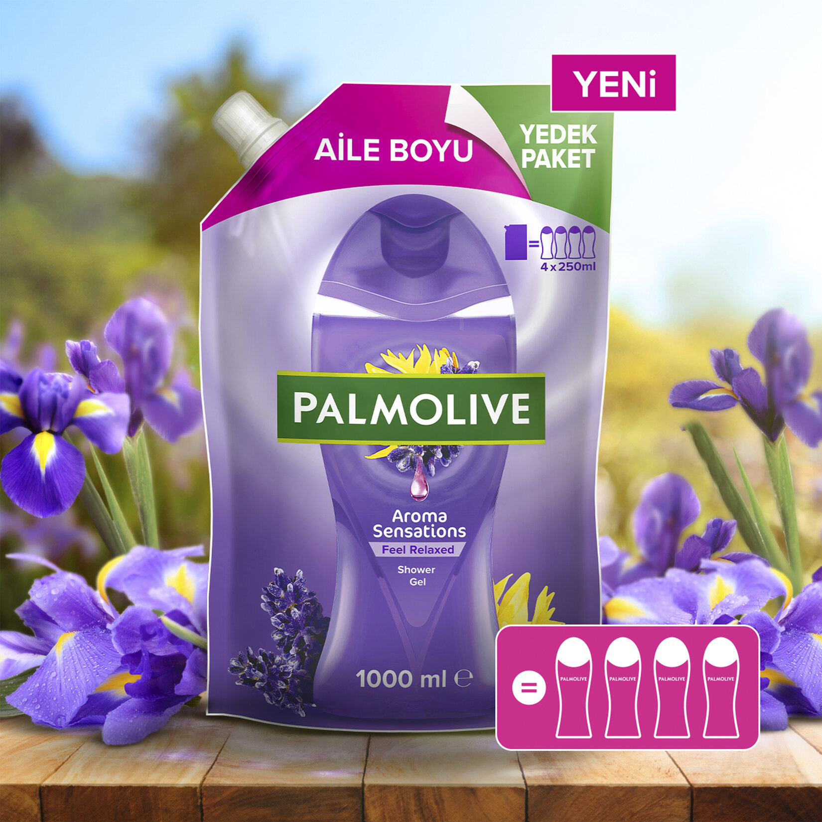 Palmolive Aroma Sensations Feel Relaxed Aile Boyu Yedek Paket Duş Jeli 1000 Ml - Görsel 2