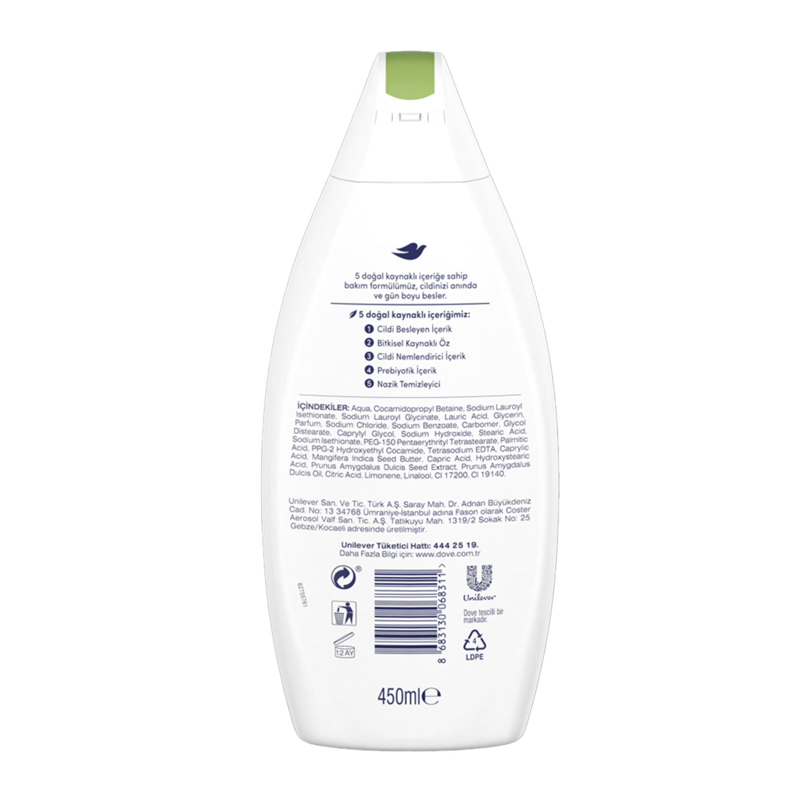 Dove Mango & Badem Duş Jeli 450 Ml - Görsel 2