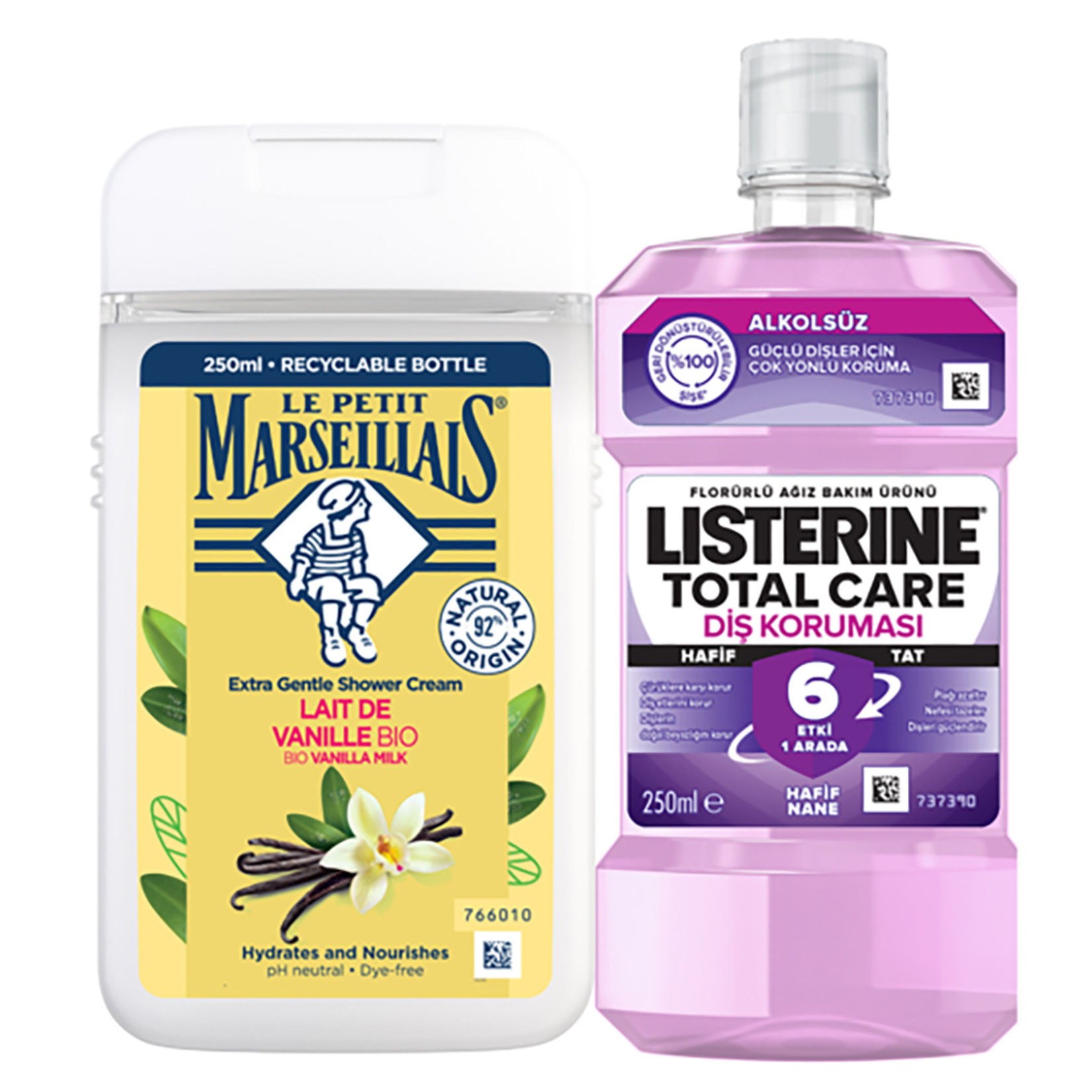 Listerine Total Care 250 Ml +Le Petit Marseiliais Vanilya 250 Ml