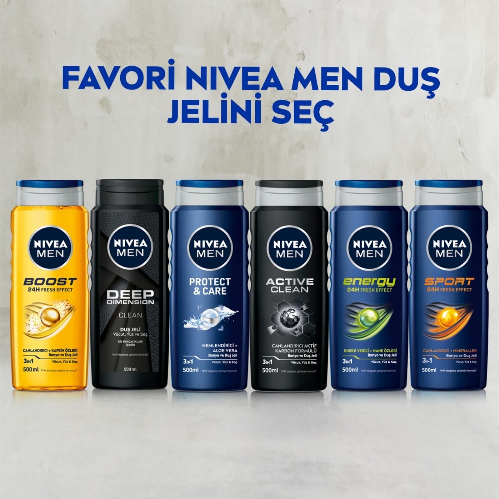 Nivea Men Original Care Erkek Duş Jeli 500 Ml - Görsel 3