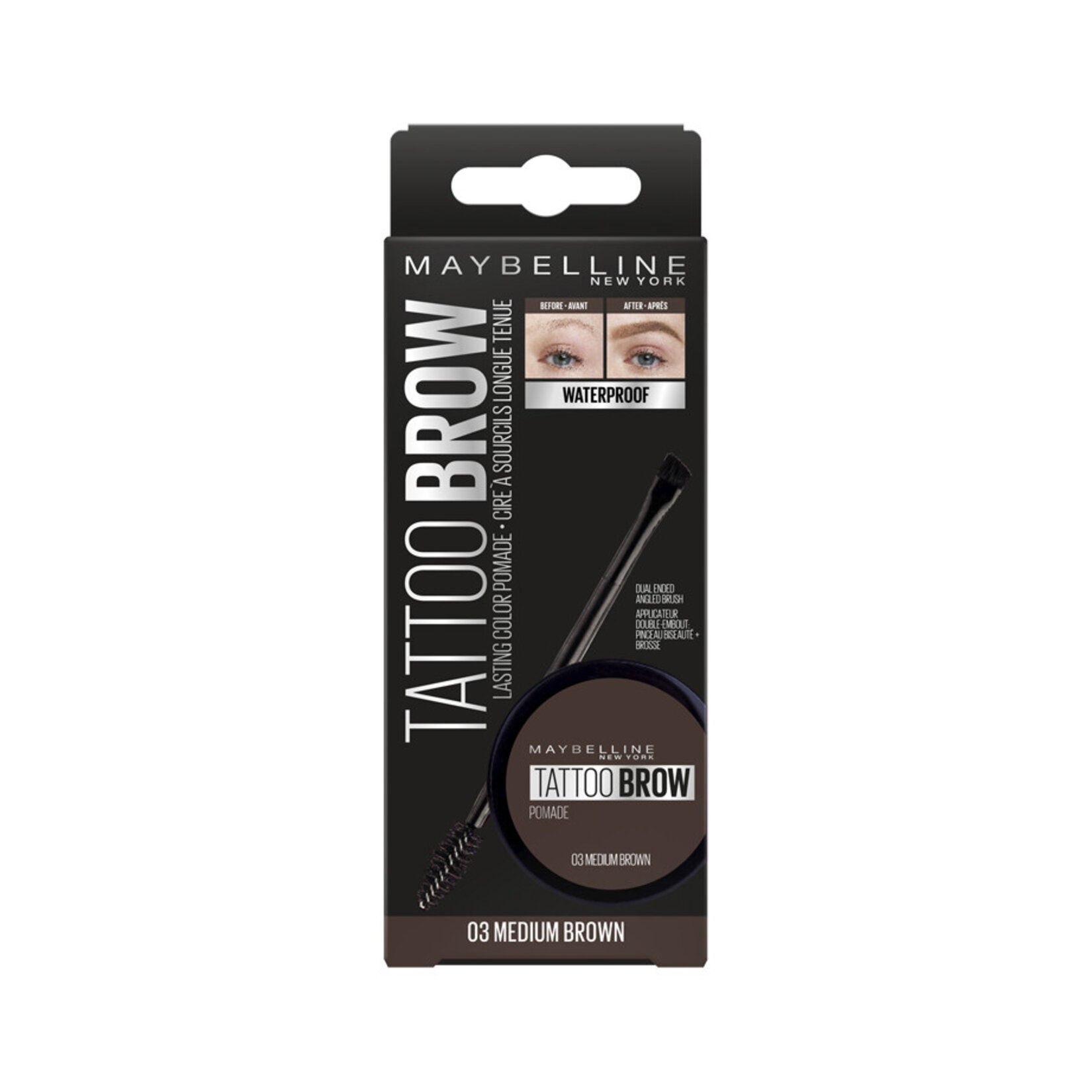 Maybelline New York Tattoo Brow Kaş Pomadı - 03 Medium Brown (Orta Ton) - Görsel 4