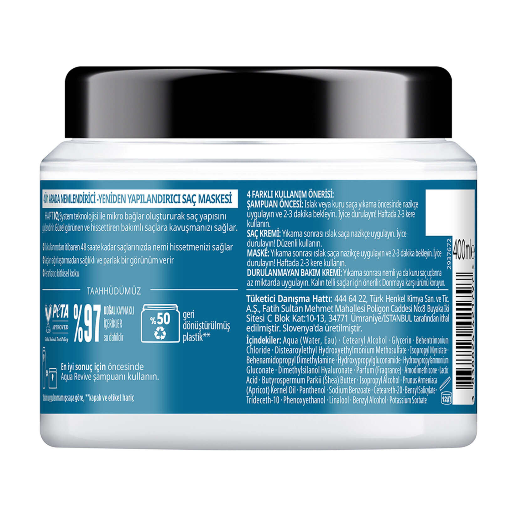 Gliss Aqua Revive Saç Bakım Maskesi 400 Ml - Görsel 2