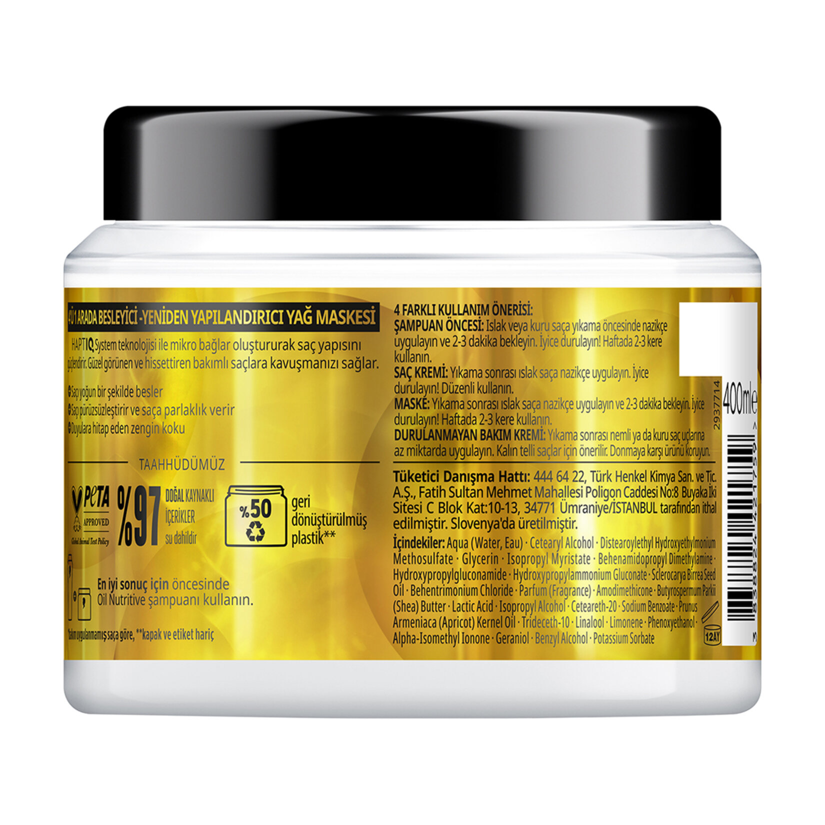 Gliss Nutritive Saç Bakım Maskesi 400Ml - Görsel 2